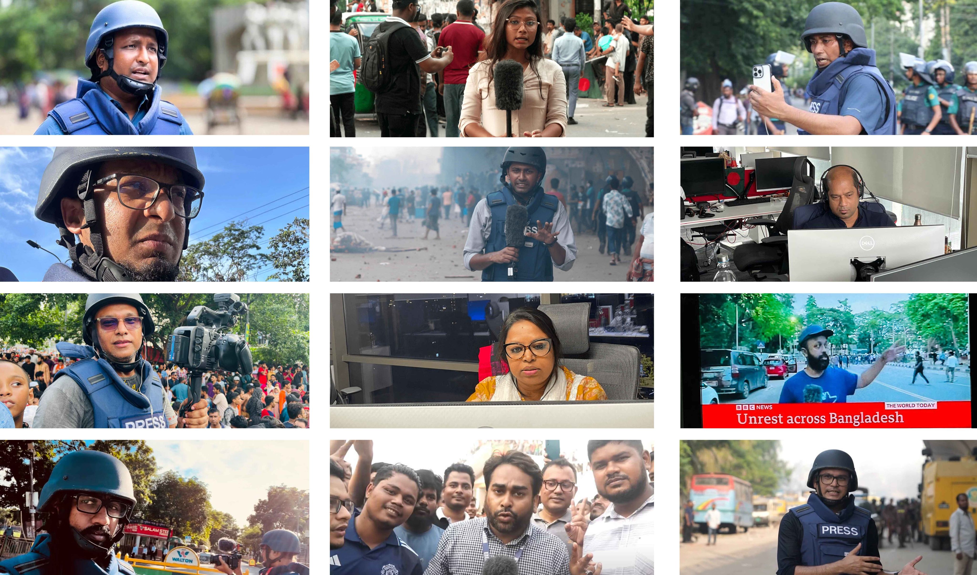 BBC Bengali reporters on ground during the July 26 revolution