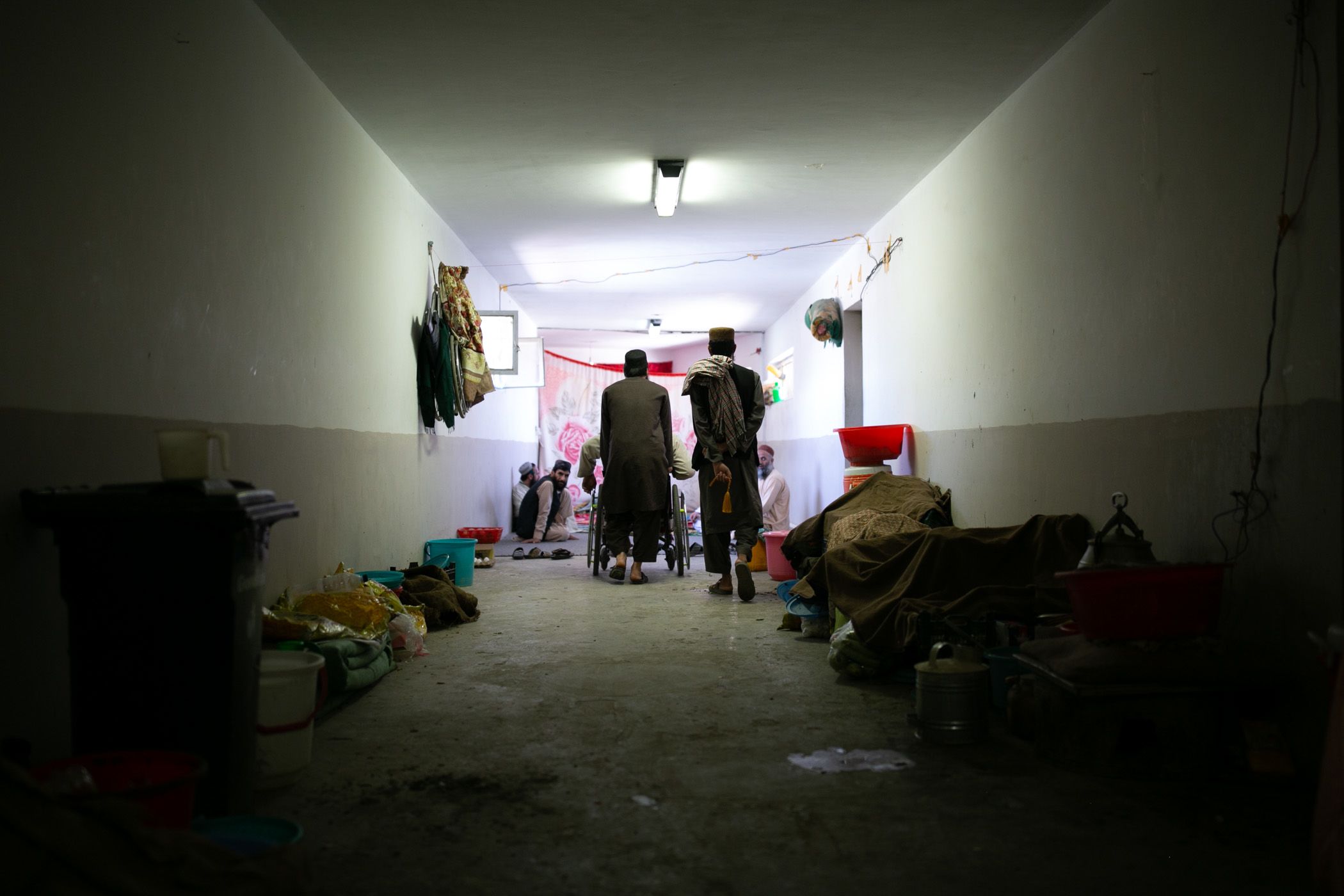 A corridor in block 6 of the Taliban wing
