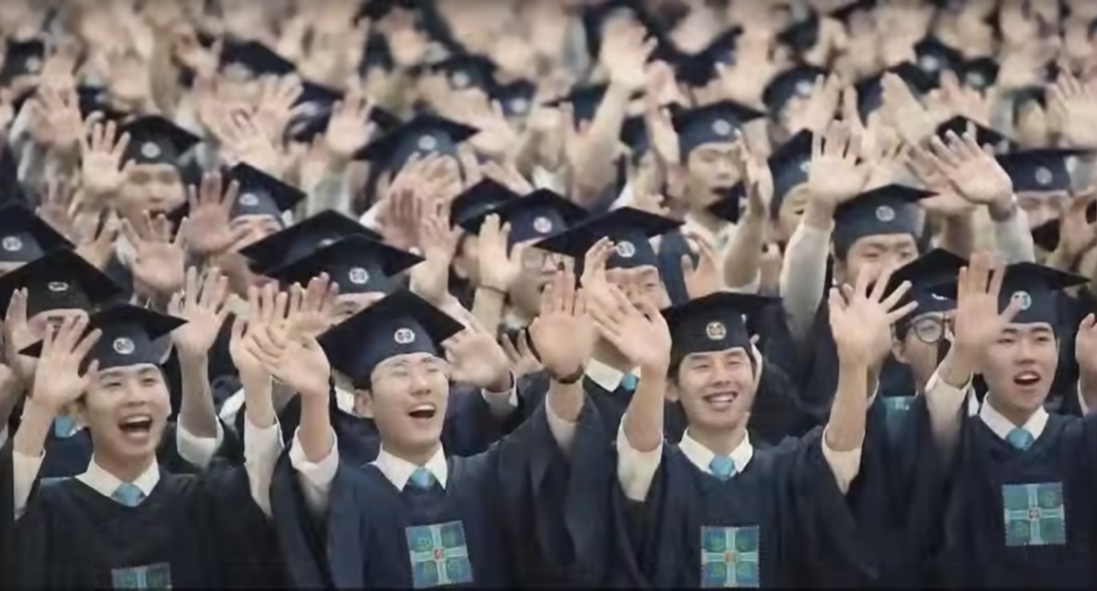 Thousands of students of the Shincheonji Church celebrate their in-house graduation