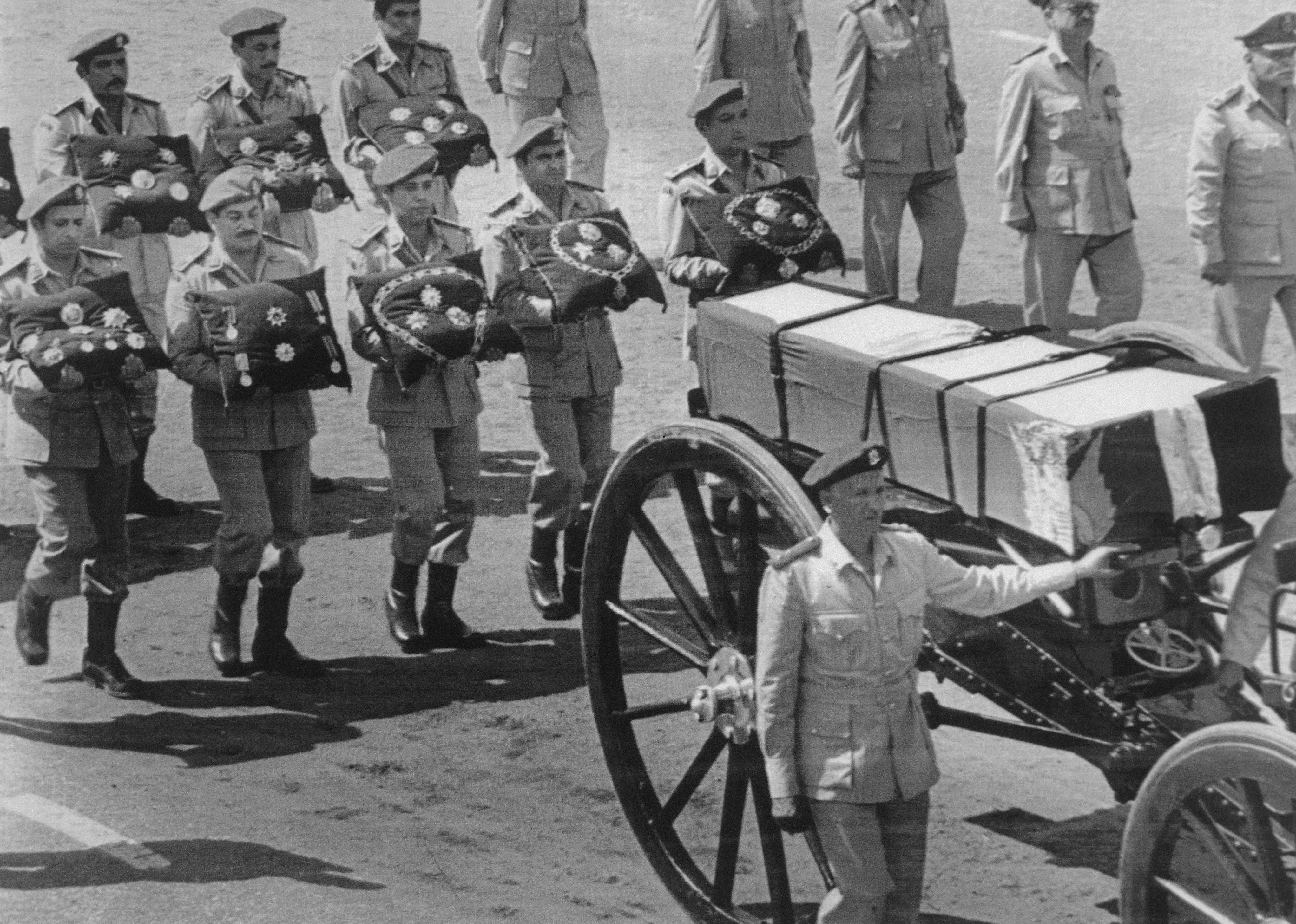 rocesión fúnebre del presidente Anwar Sadat