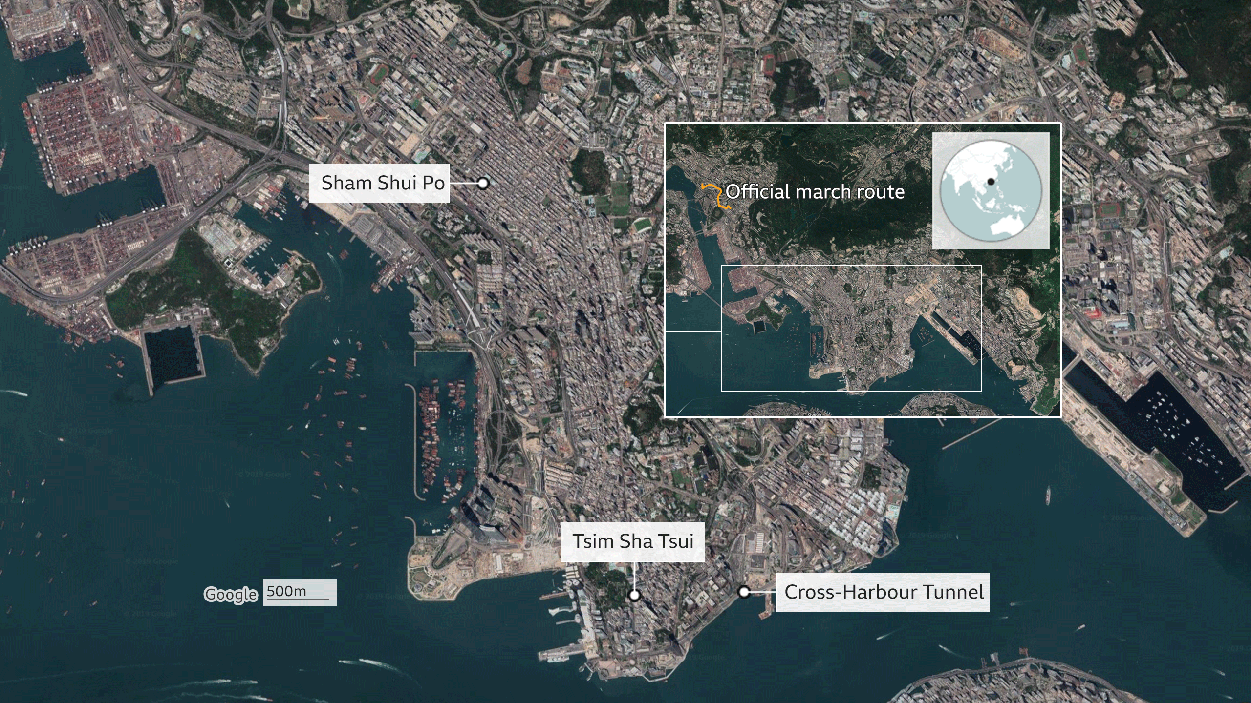Map of later incidents