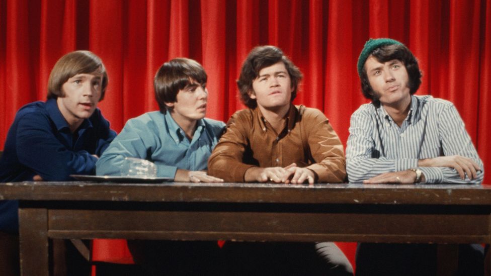 Michael Nesmith (r) with fellow Monkees - Peter Tork, Davy Jones and Micky Dolenz