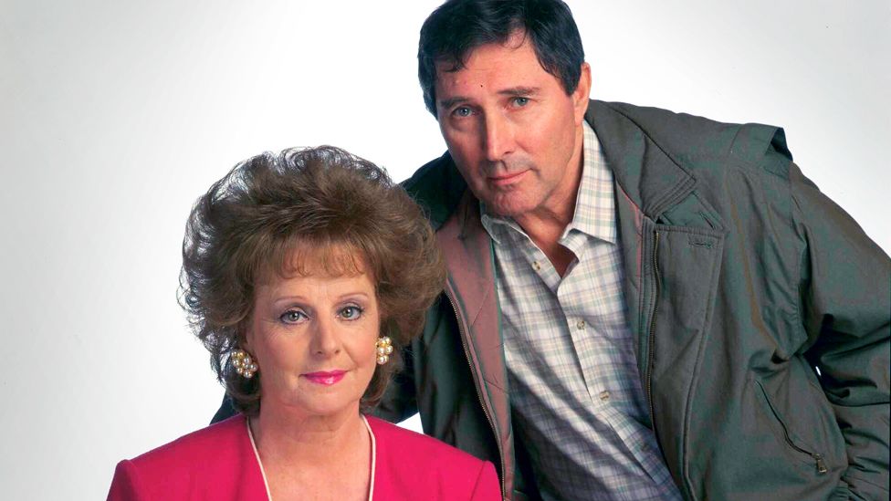 Mark Eden as Alan Bradley, alongside Barbara Knox as Rita Fairclough