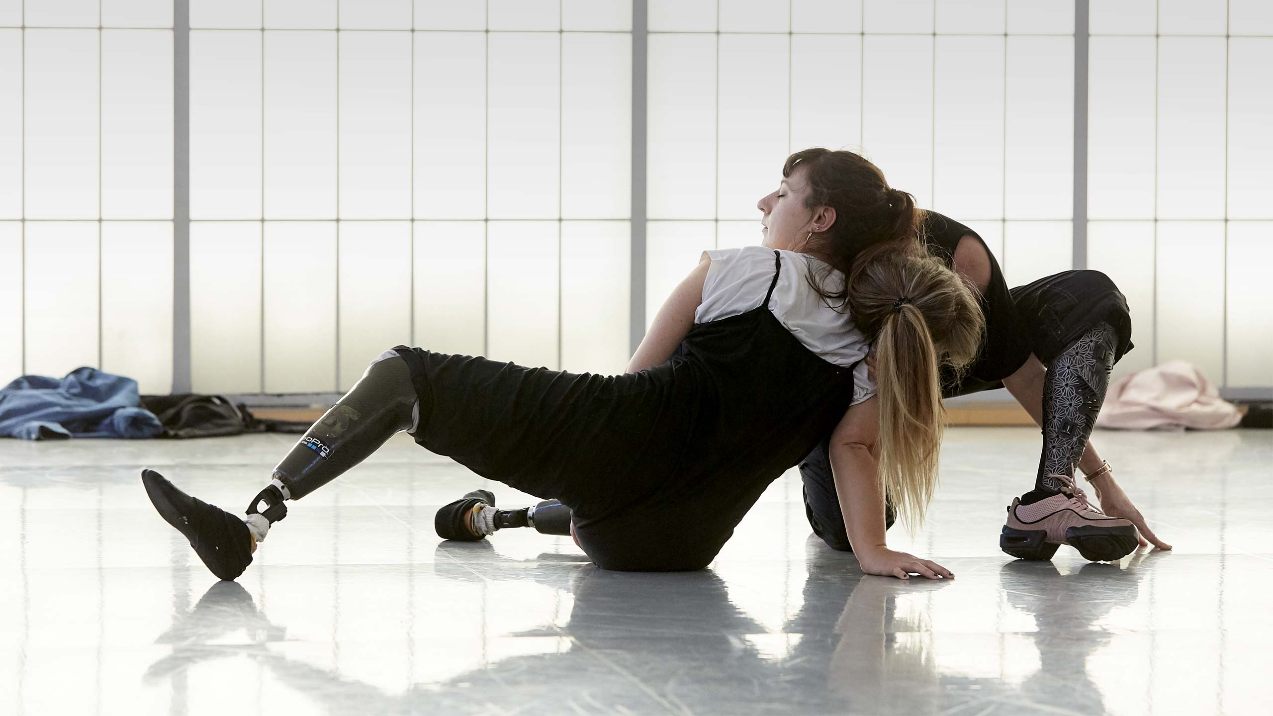 Kat rehearsing with Candoco