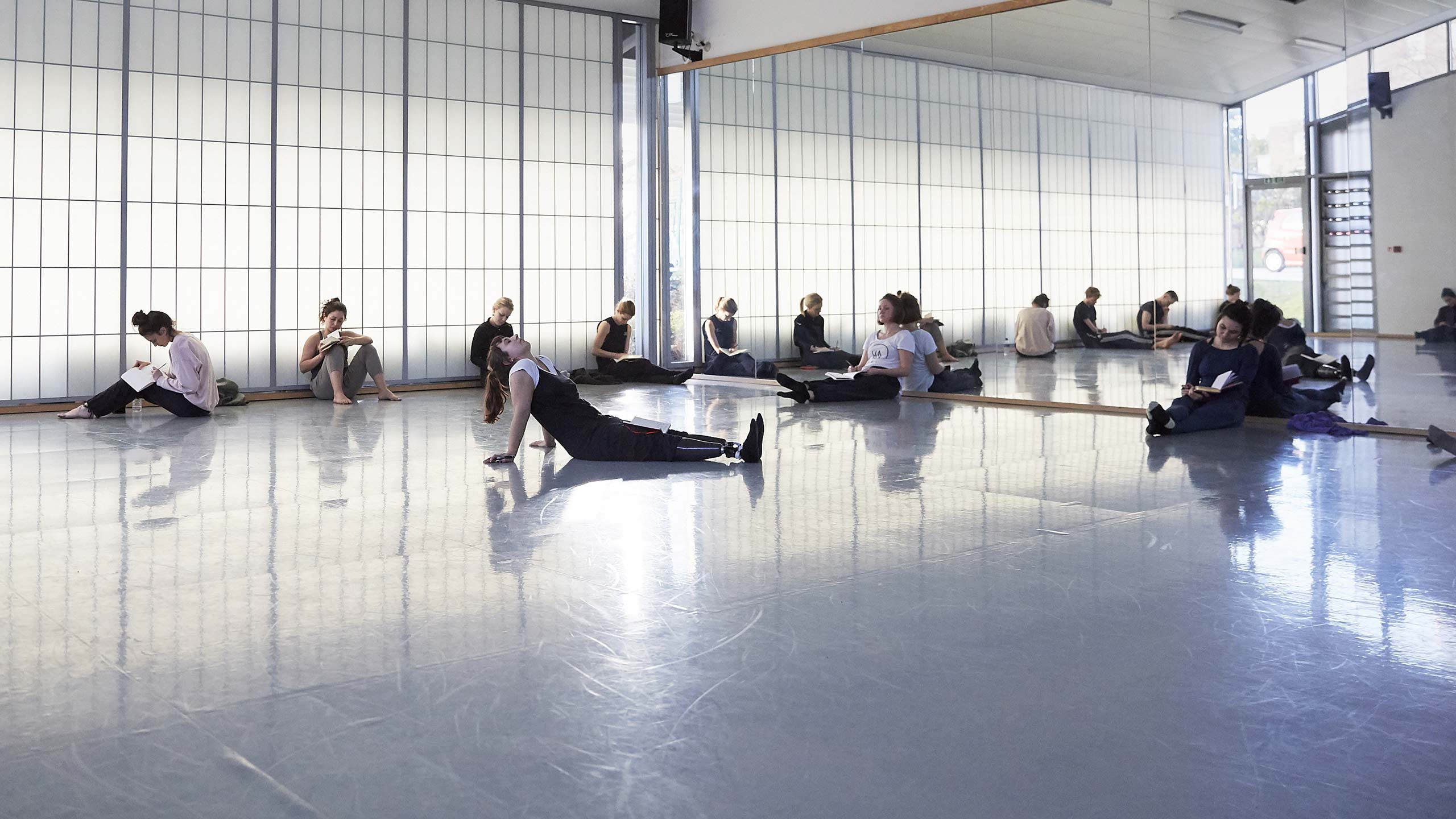 Kat rehearsing with Candoco