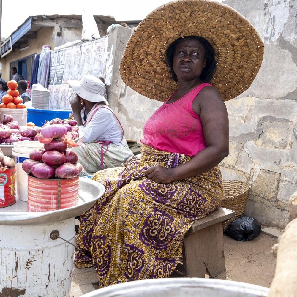 Wax print worn in the market