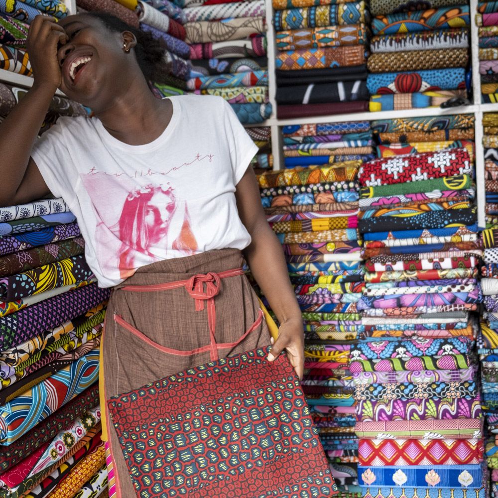 Serwaa Darko in her shop
