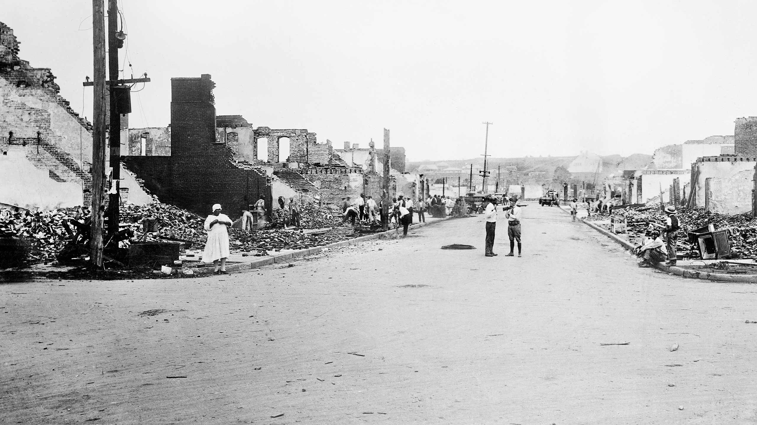 Devastated Greenwood district of Tulsa, June 1921