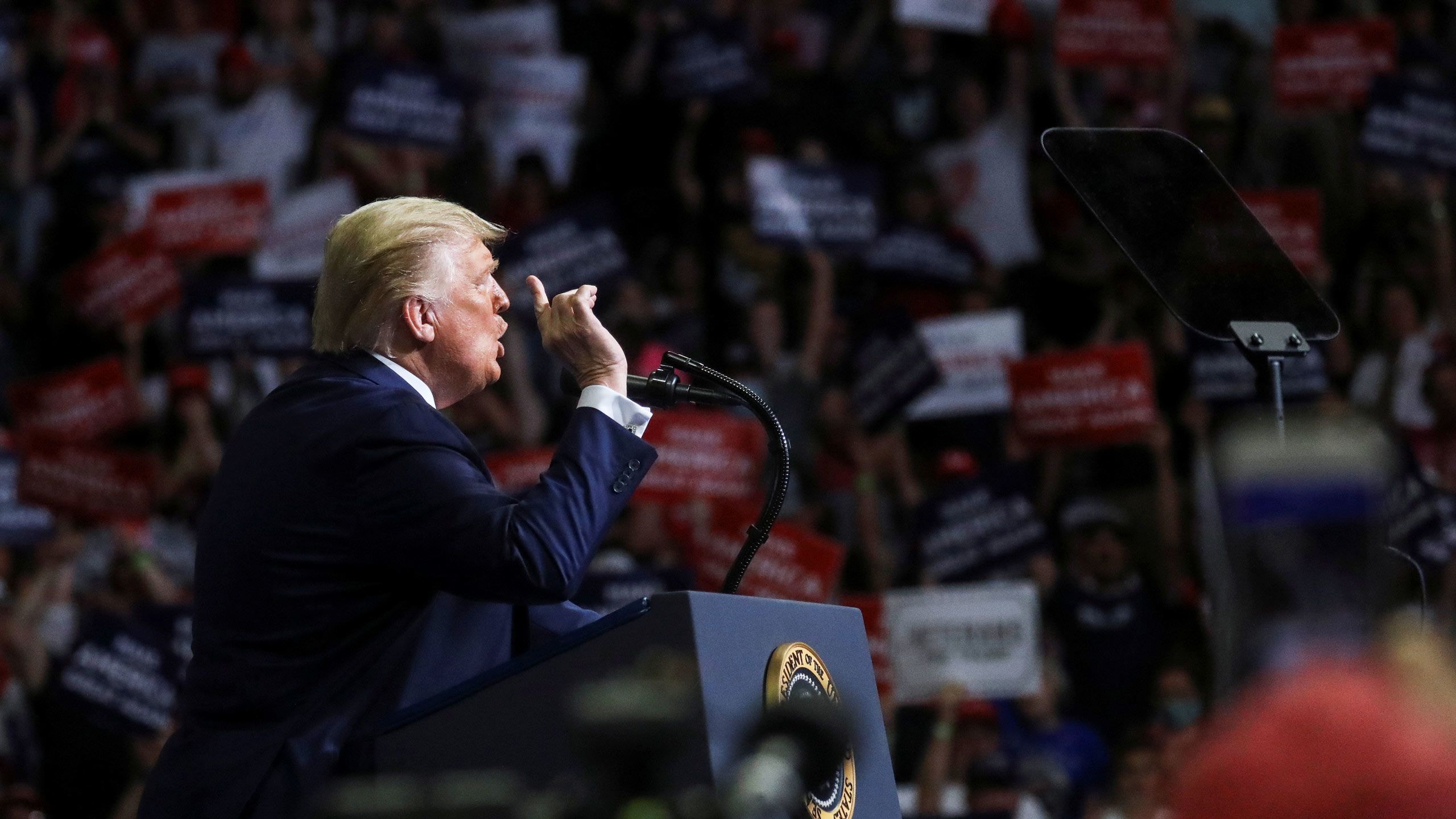 President Trump delivers his speech