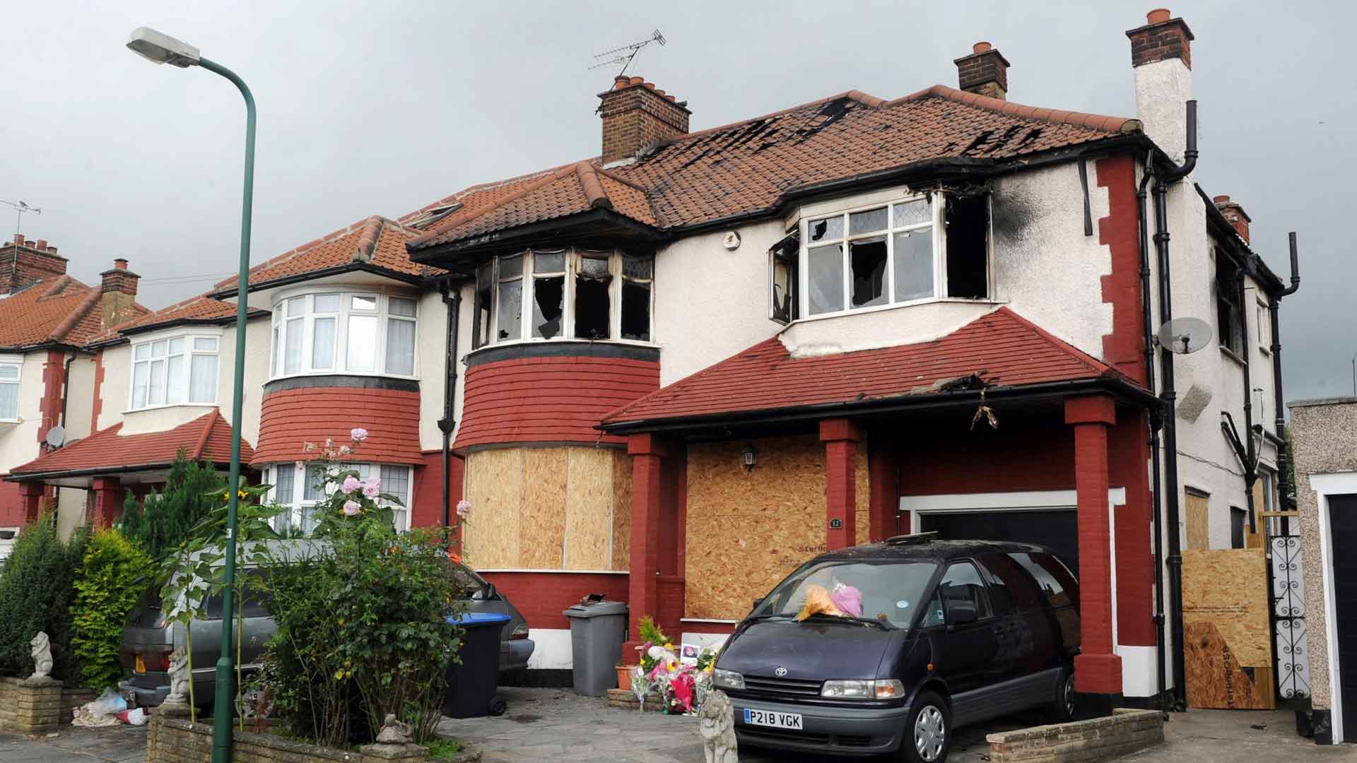 The home of the Elmufatish family in Neasden, London, five of whom died in a house fire