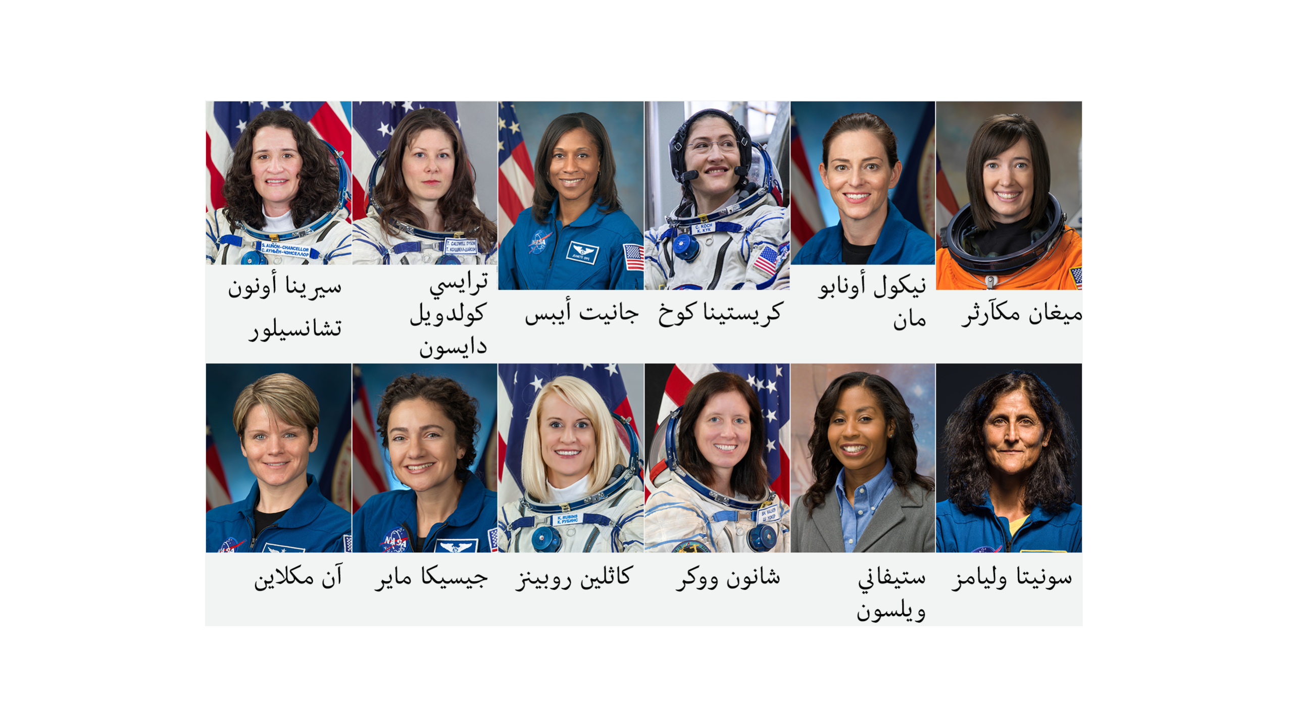 رائدات الفضاء الأمريكيات
