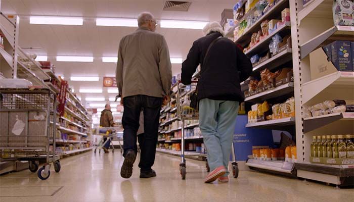 Pat shops at a supermarket