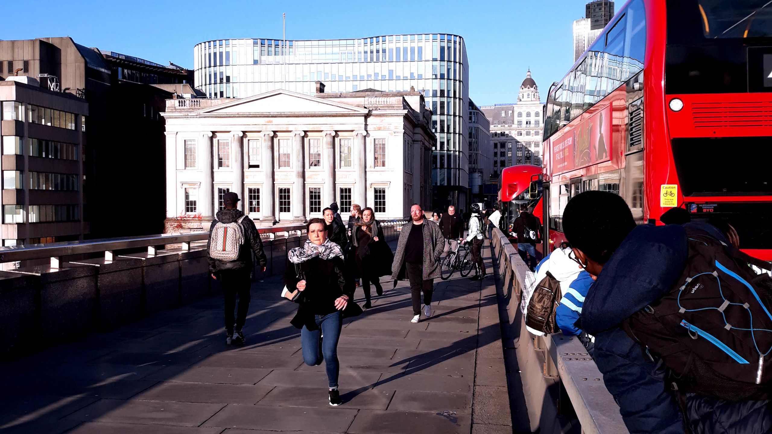 People on London Bridge