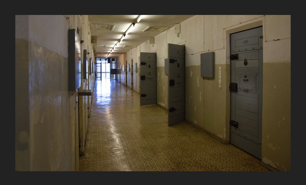 Cells at Hohenschonhausen Prison, Berlin.