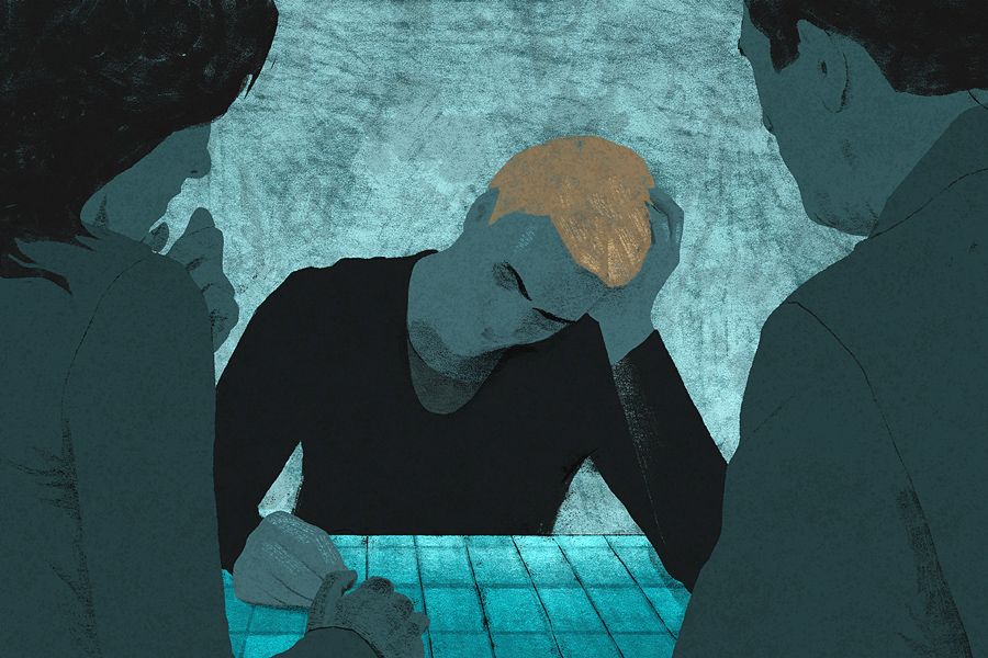 Illustration of man at a table