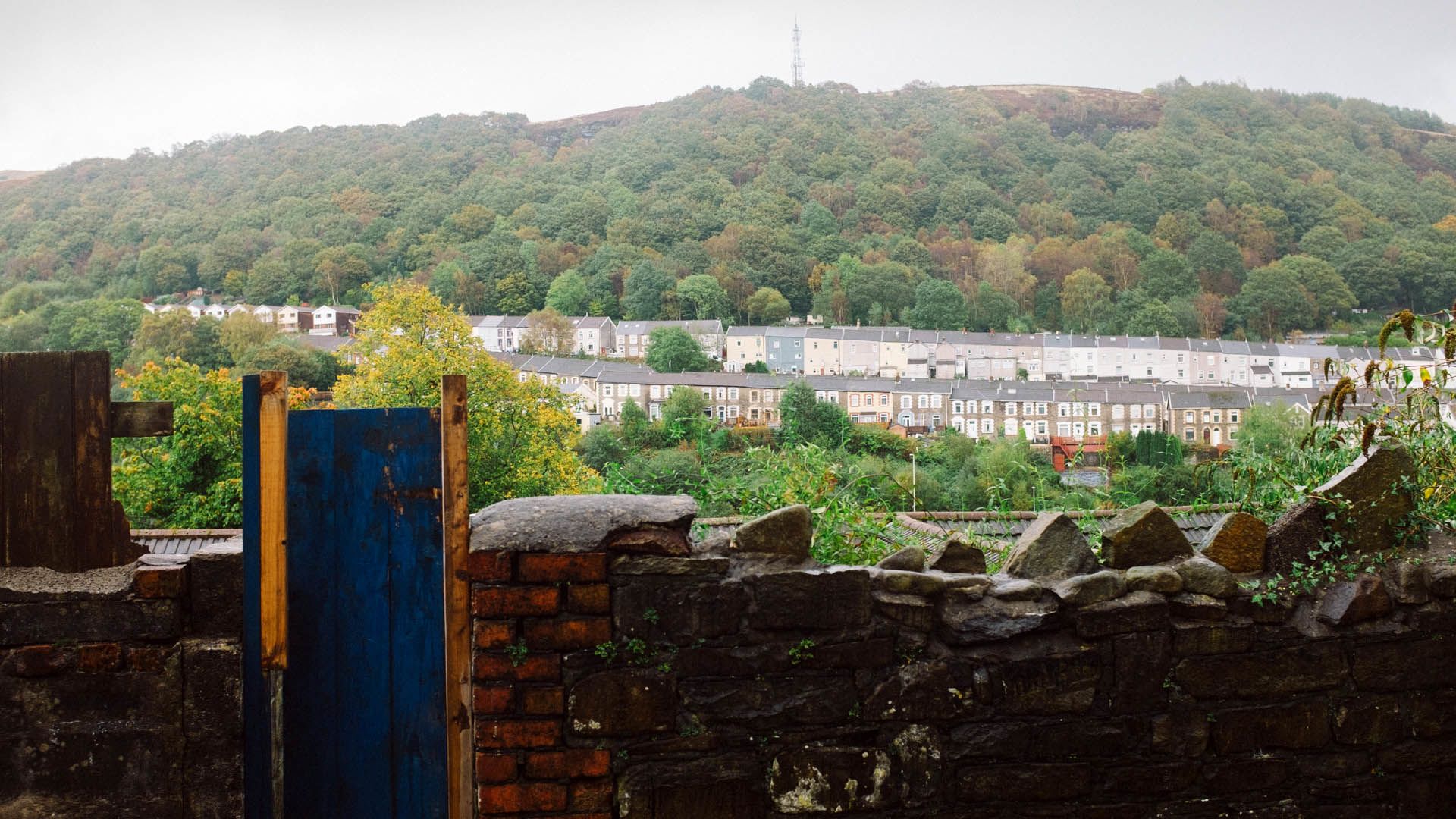 Welsh homes and hillside