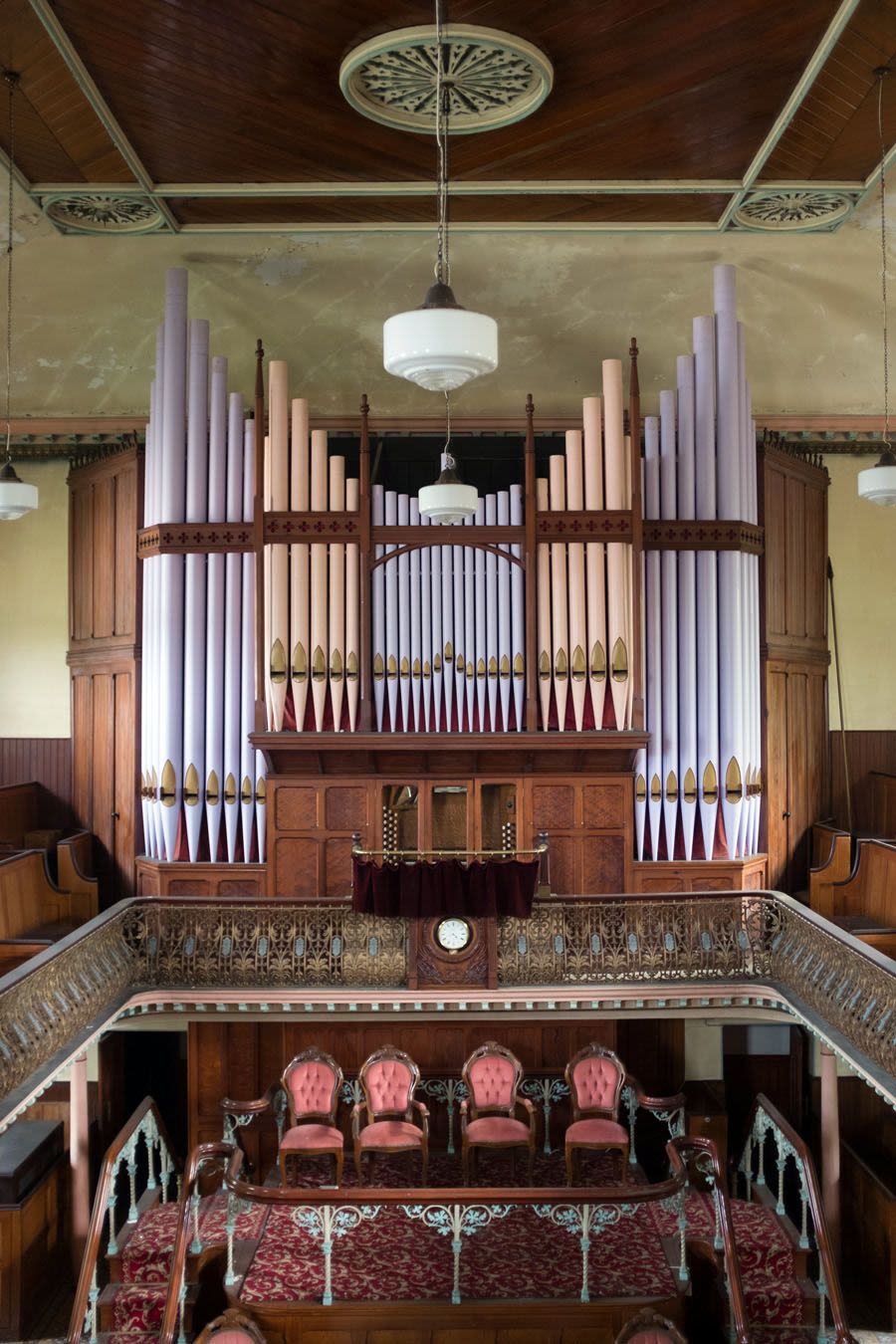 The organ in the Calfaria Chapel in Aberdare
