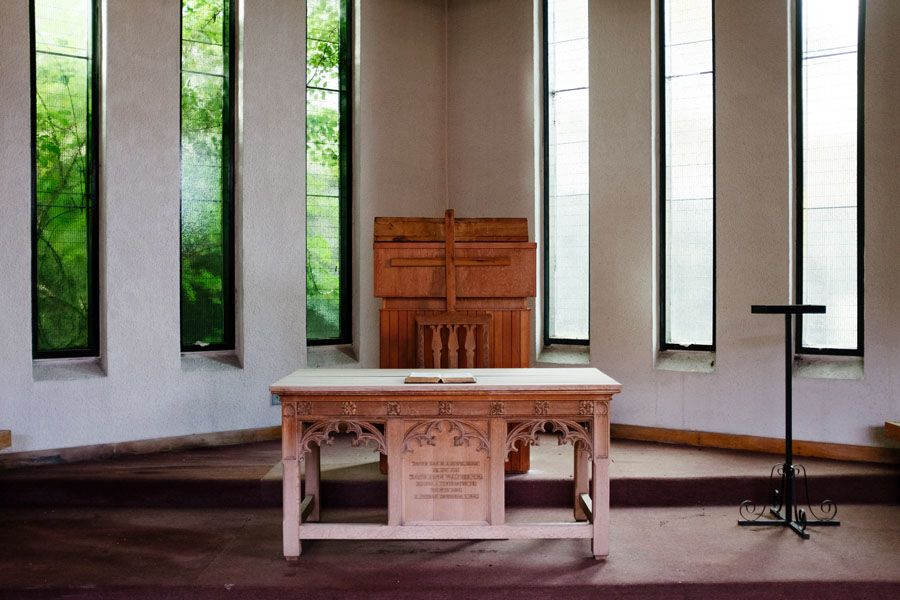Inside the chapel at Aberfan