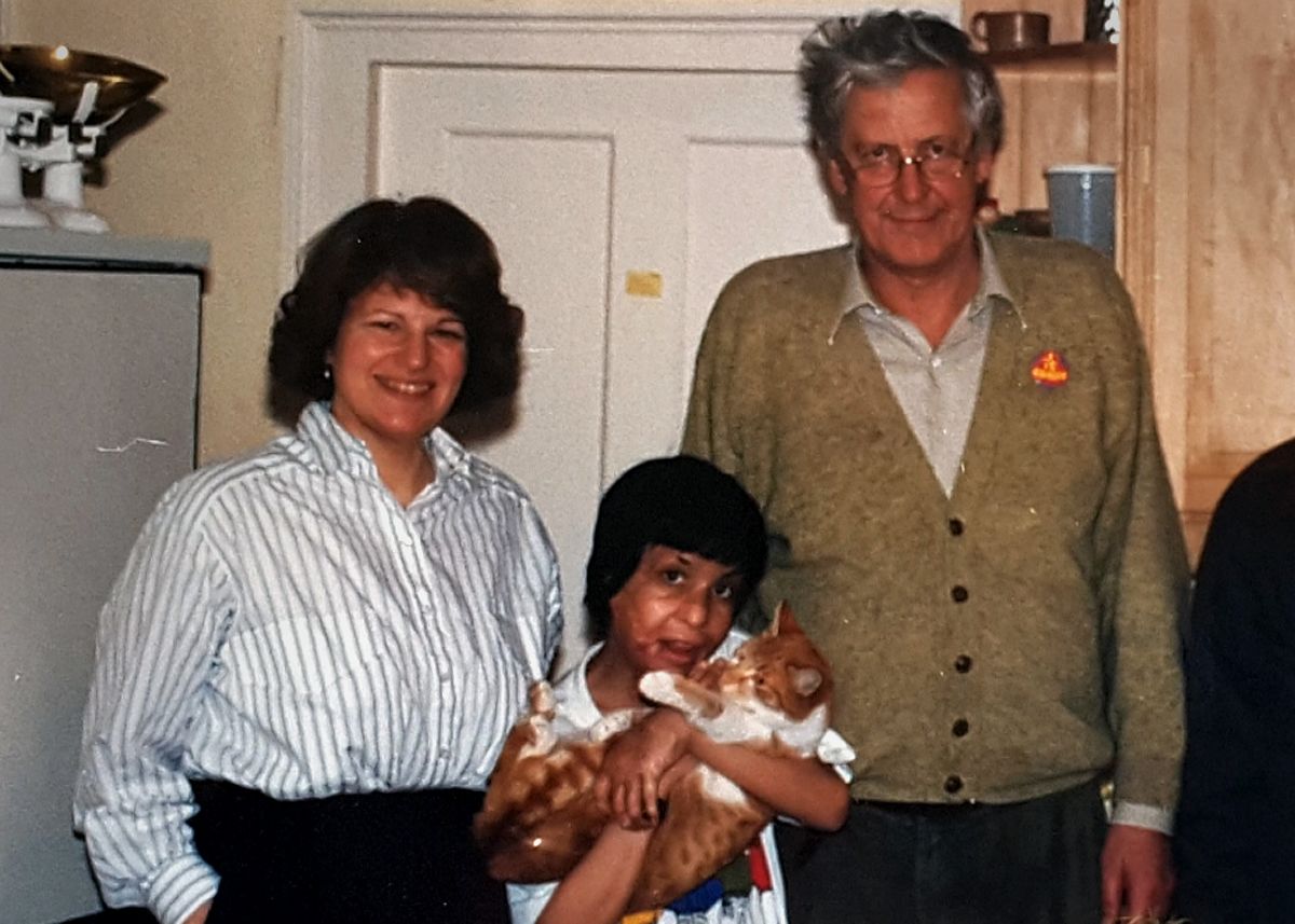 Amar with his step-parents