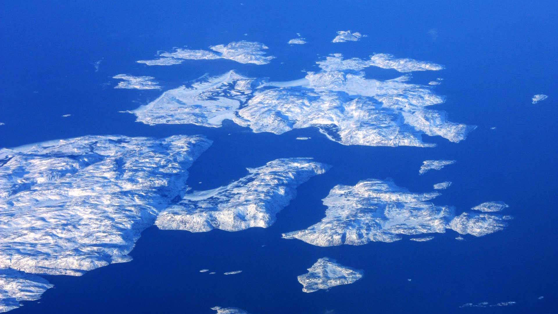 Icebergs in the Atlantic near Newfoundland