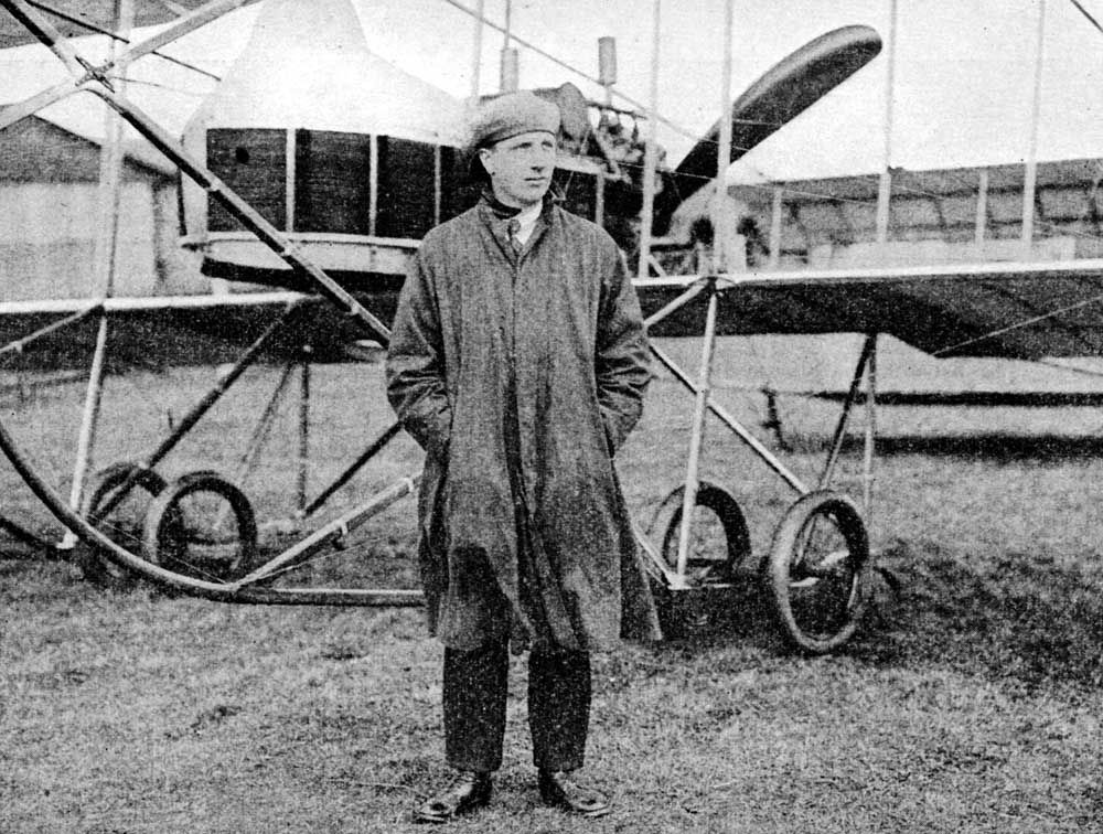 Alcock by plane