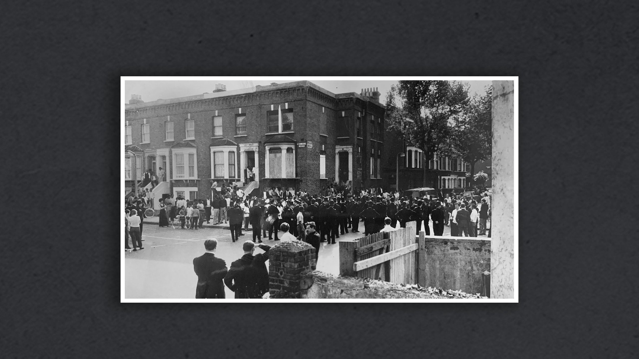 Police and protesters, 9 August 1970
