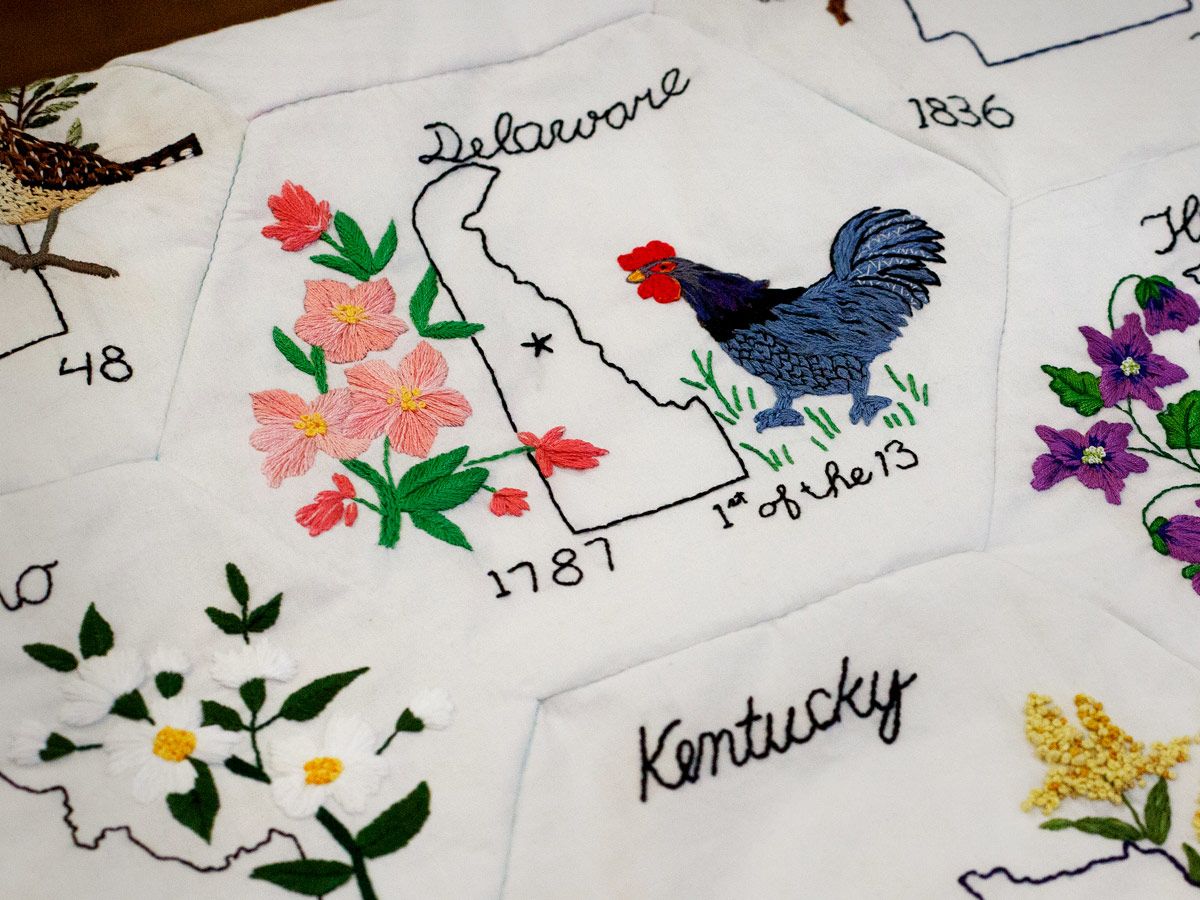 Laura Najemy's finished Delaware hexagon
