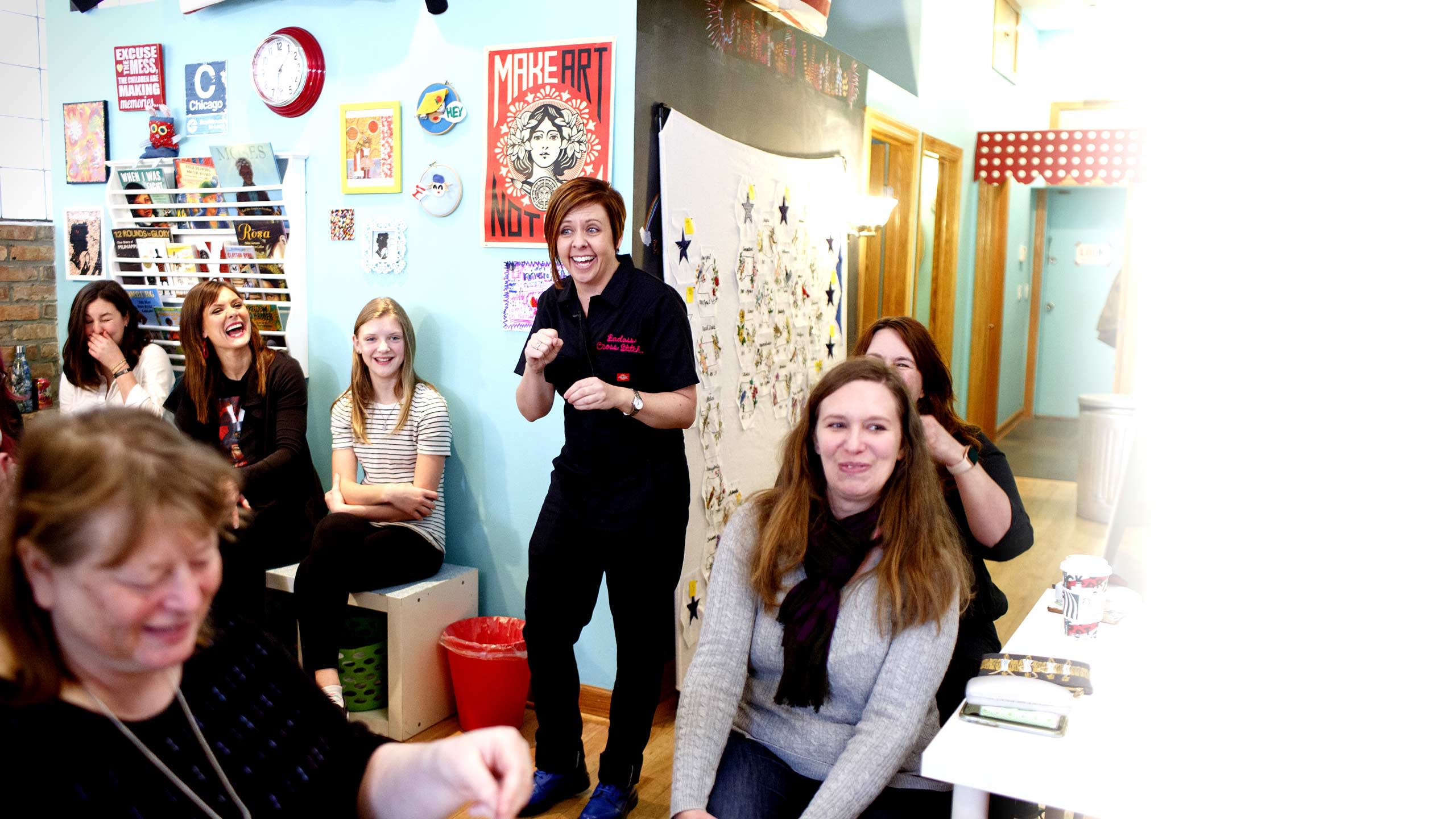 Shannon gives fellow quilters a pep talk