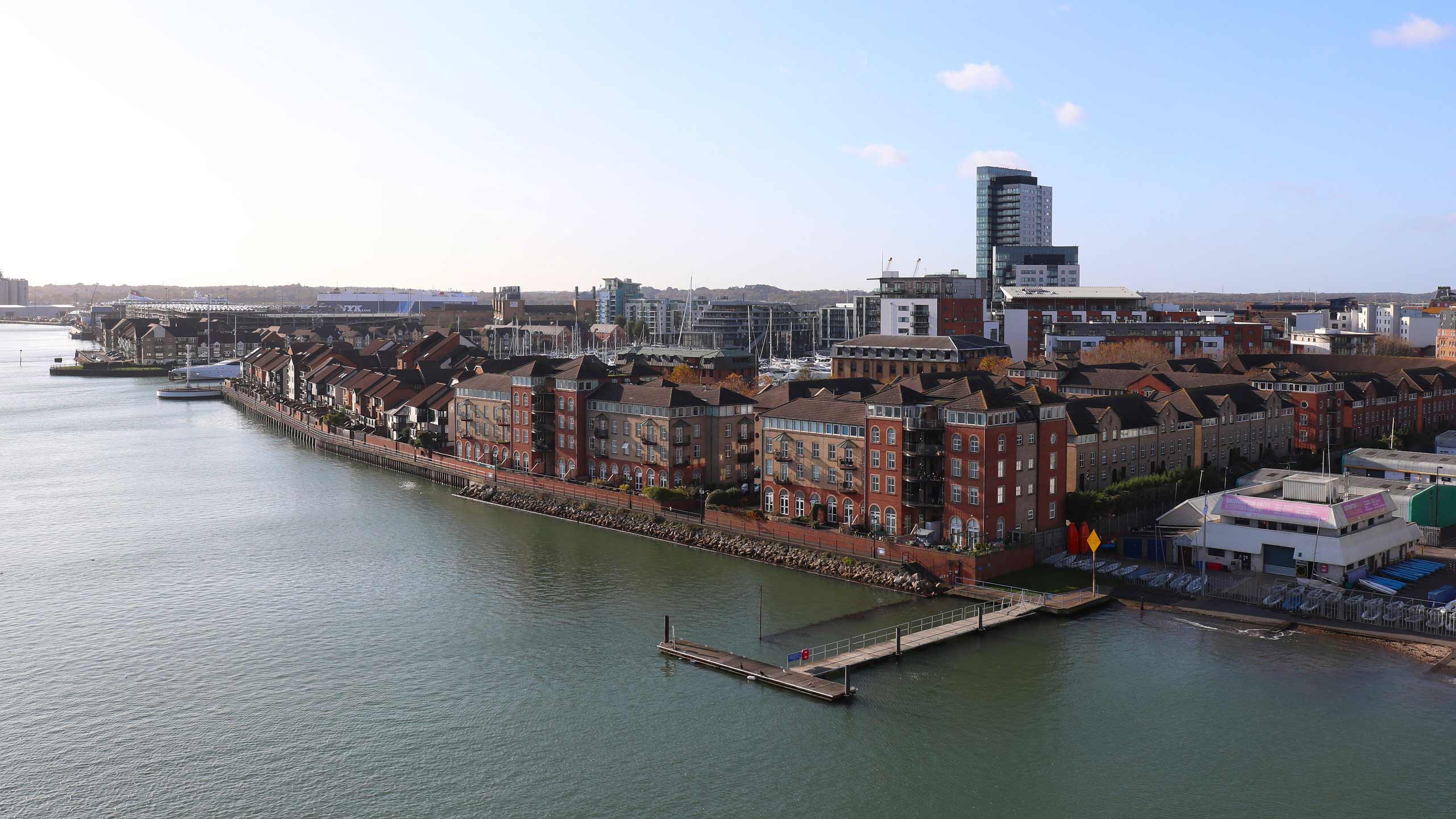 View of Ocean Village from Itchen Bridge, Southampton