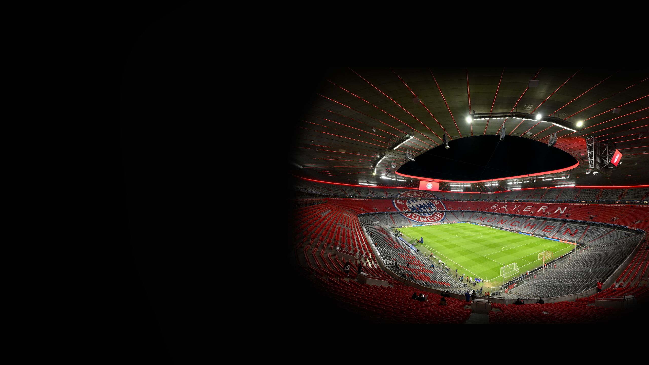 An interior view of the stadium in Munich