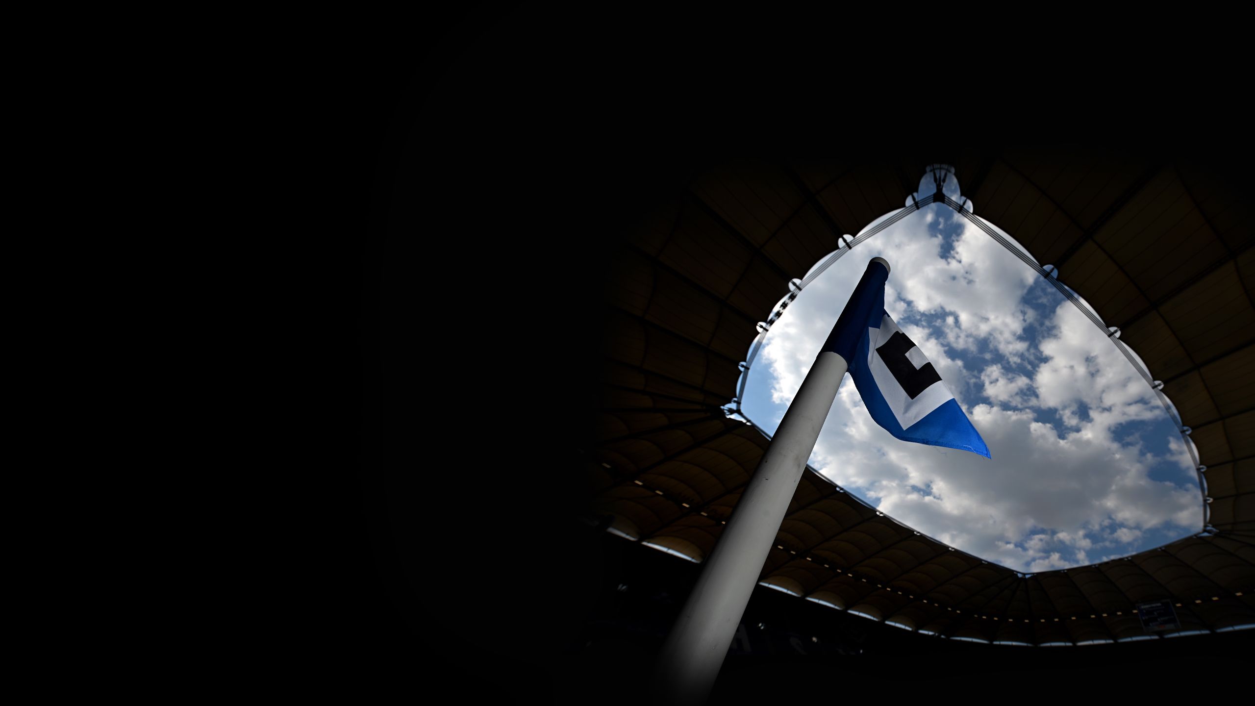 A view from the corner flag of the stadium in Hamburg