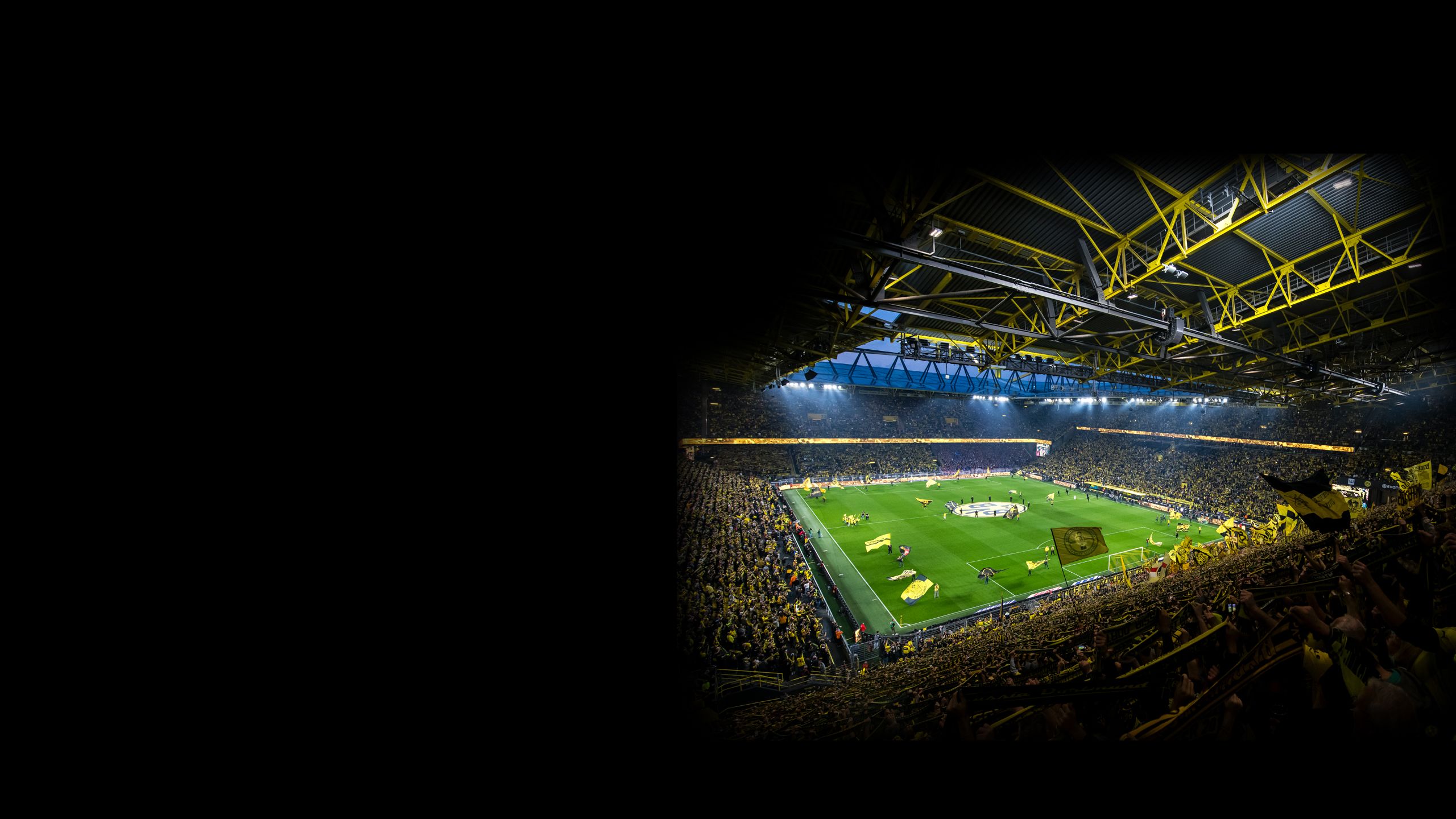 An interior shot of Dortmund stadium