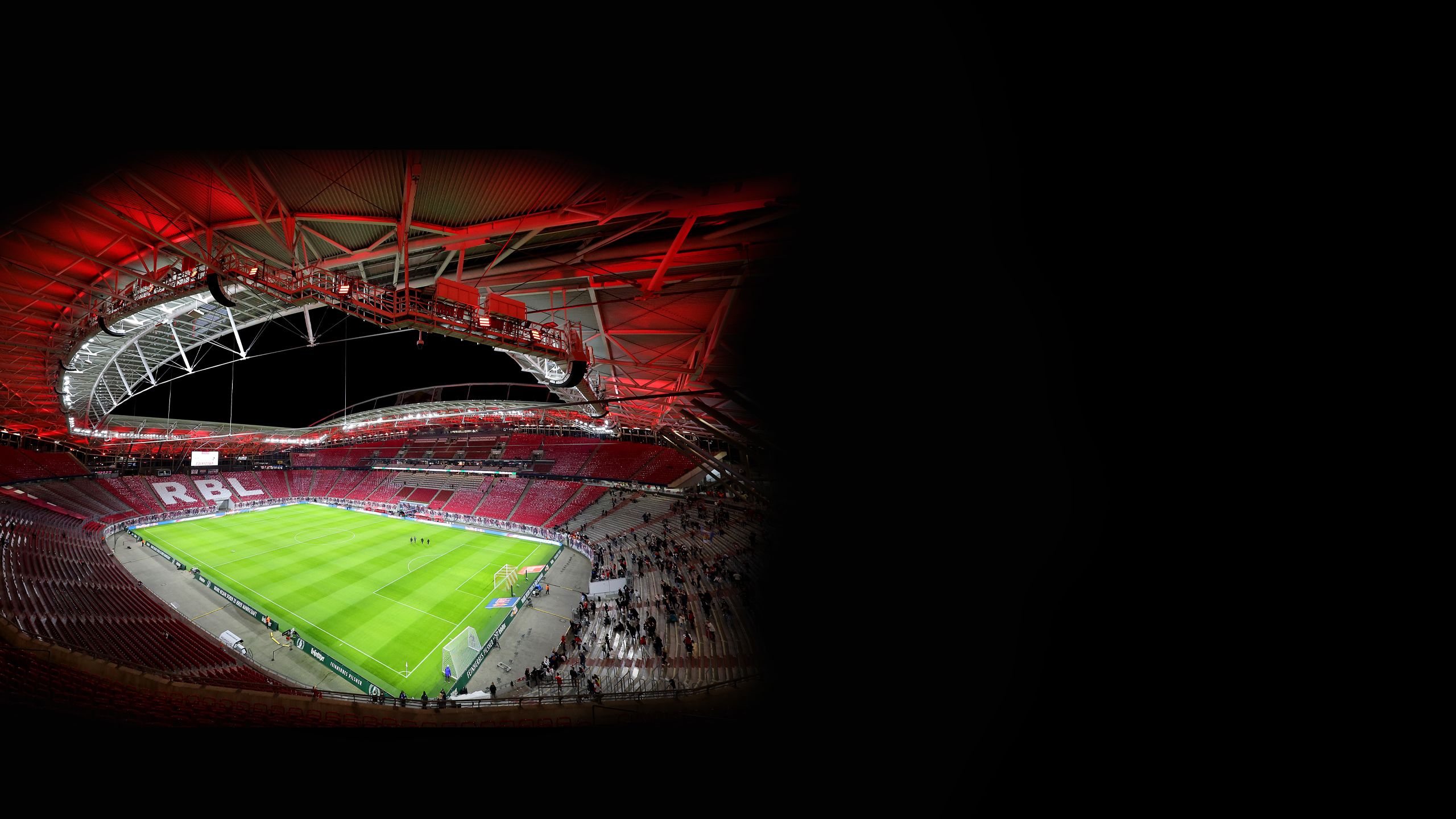An interior view of the stadium in Leipzig