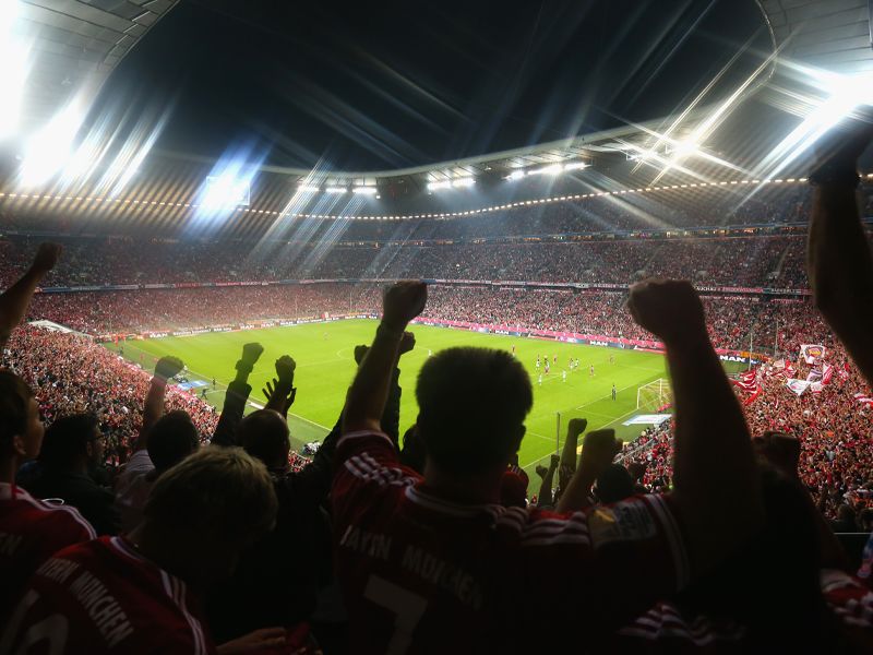 نمای داخلی ورزشگاه مونیخ