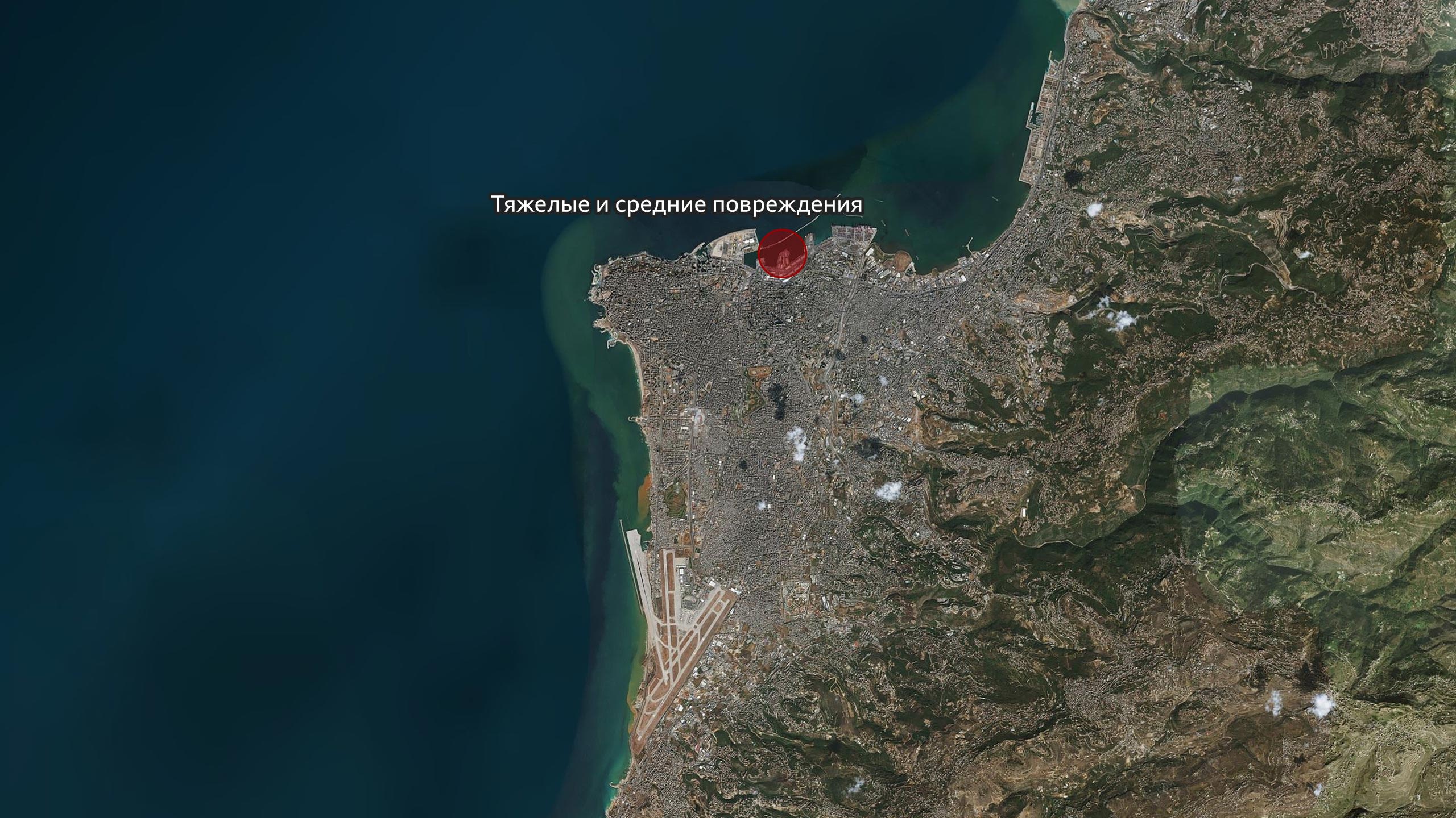Graphic shows blast area