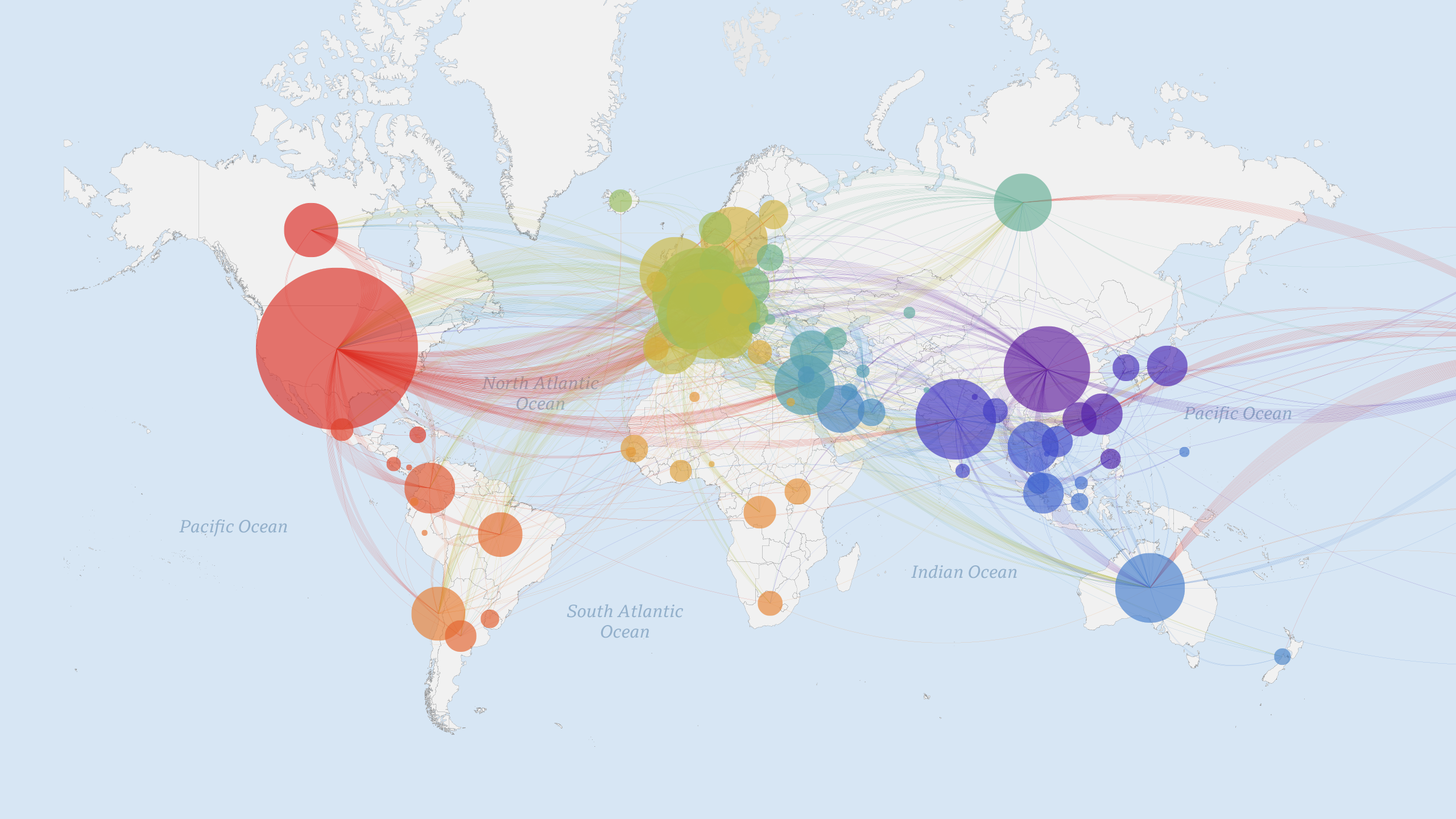 A map of thousands of mutating covid-19 genomes, sampled on 6 June