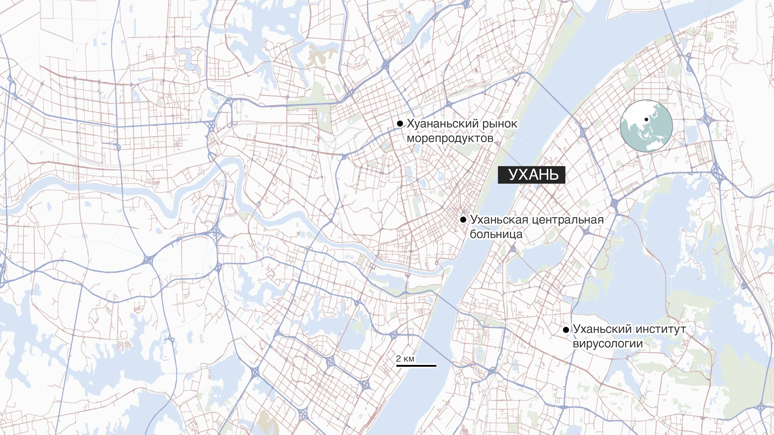 Карта Ухани