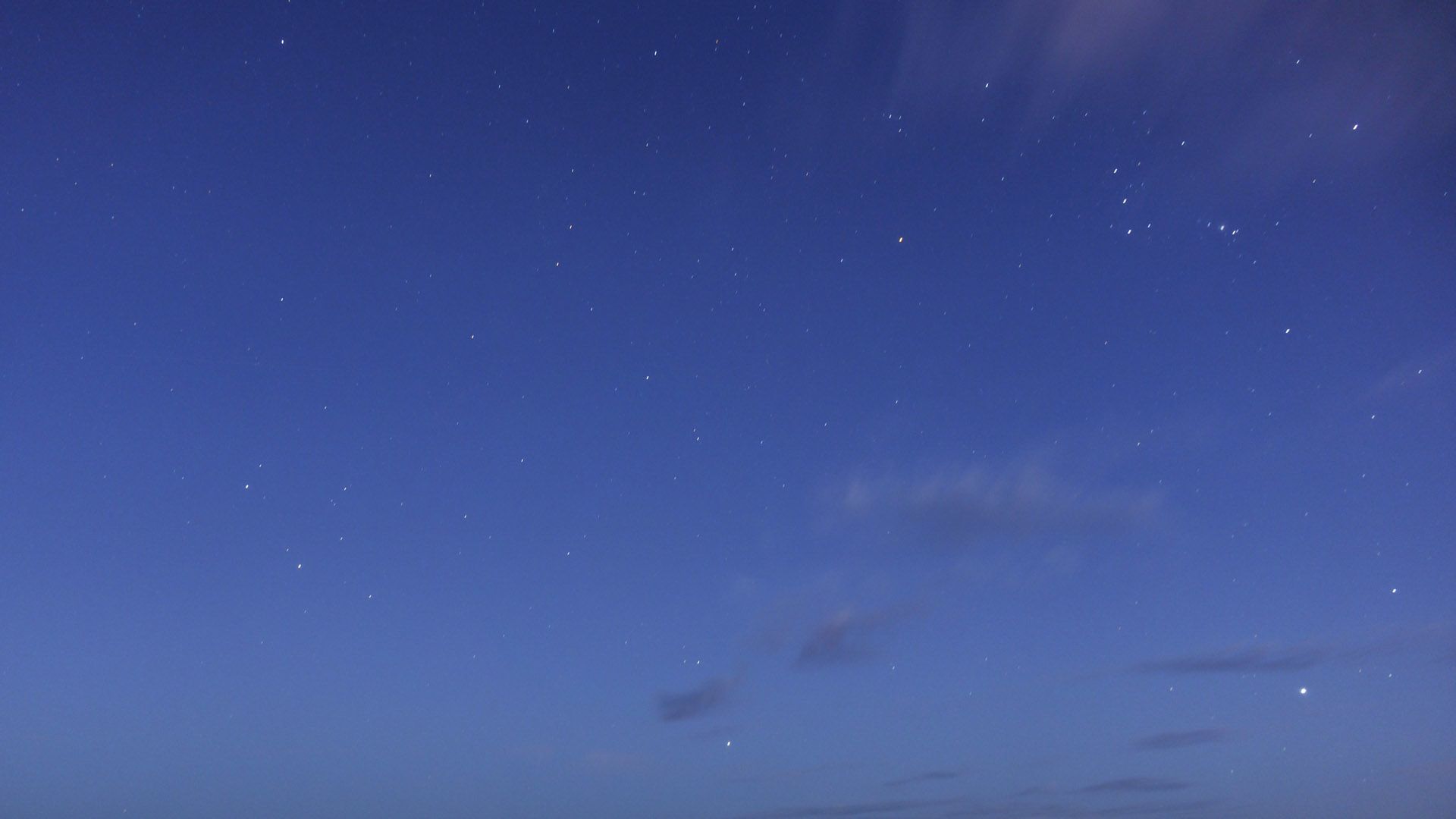 The starry sky over the Atlantic