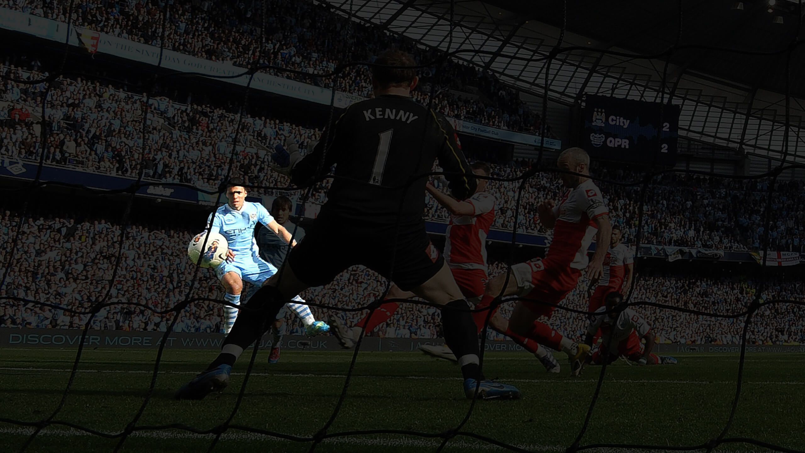 Sergio Aguero scores the last-gasp winning goal to give Manchester City victory over QPR and their first Premier League title on 13th May 2012