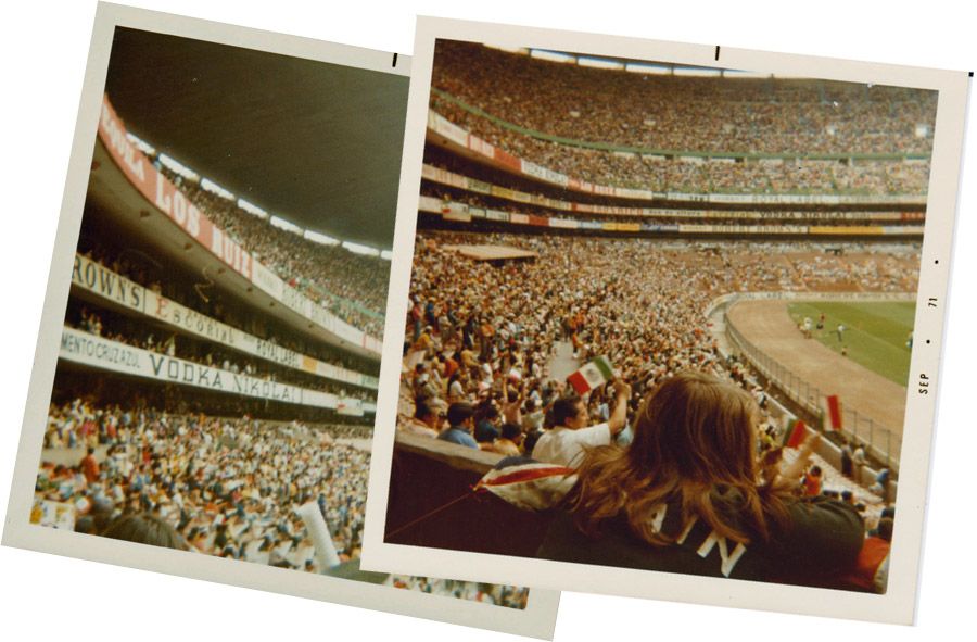Crowds at the Azteca Stadium during the 1971 Women's World Cup