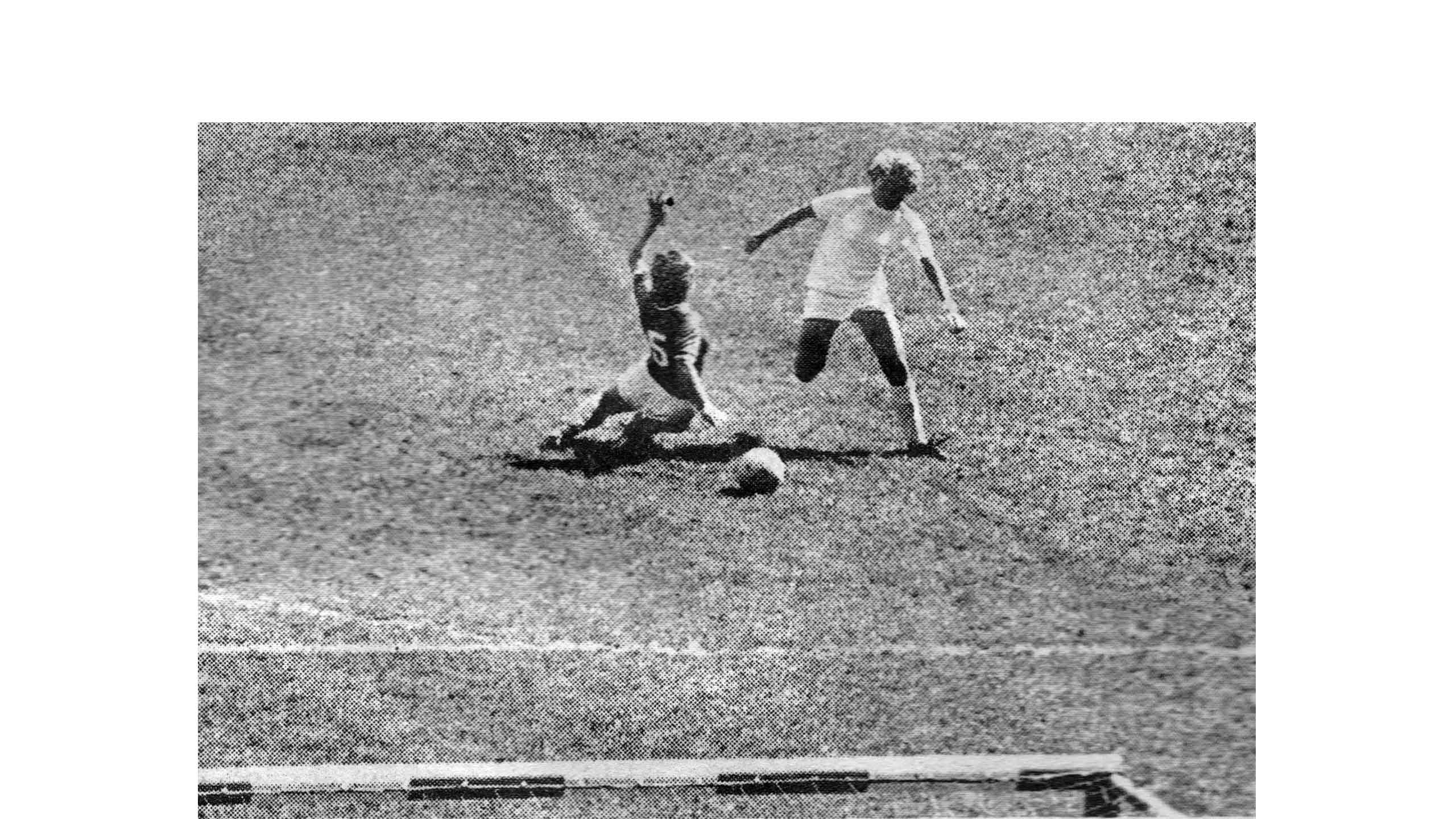 Janice Barton scoring against France
