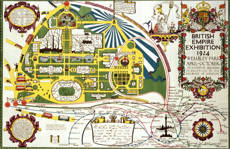 Site Map for the British Empire Exhibition, 1924; held at Wembley Park, London