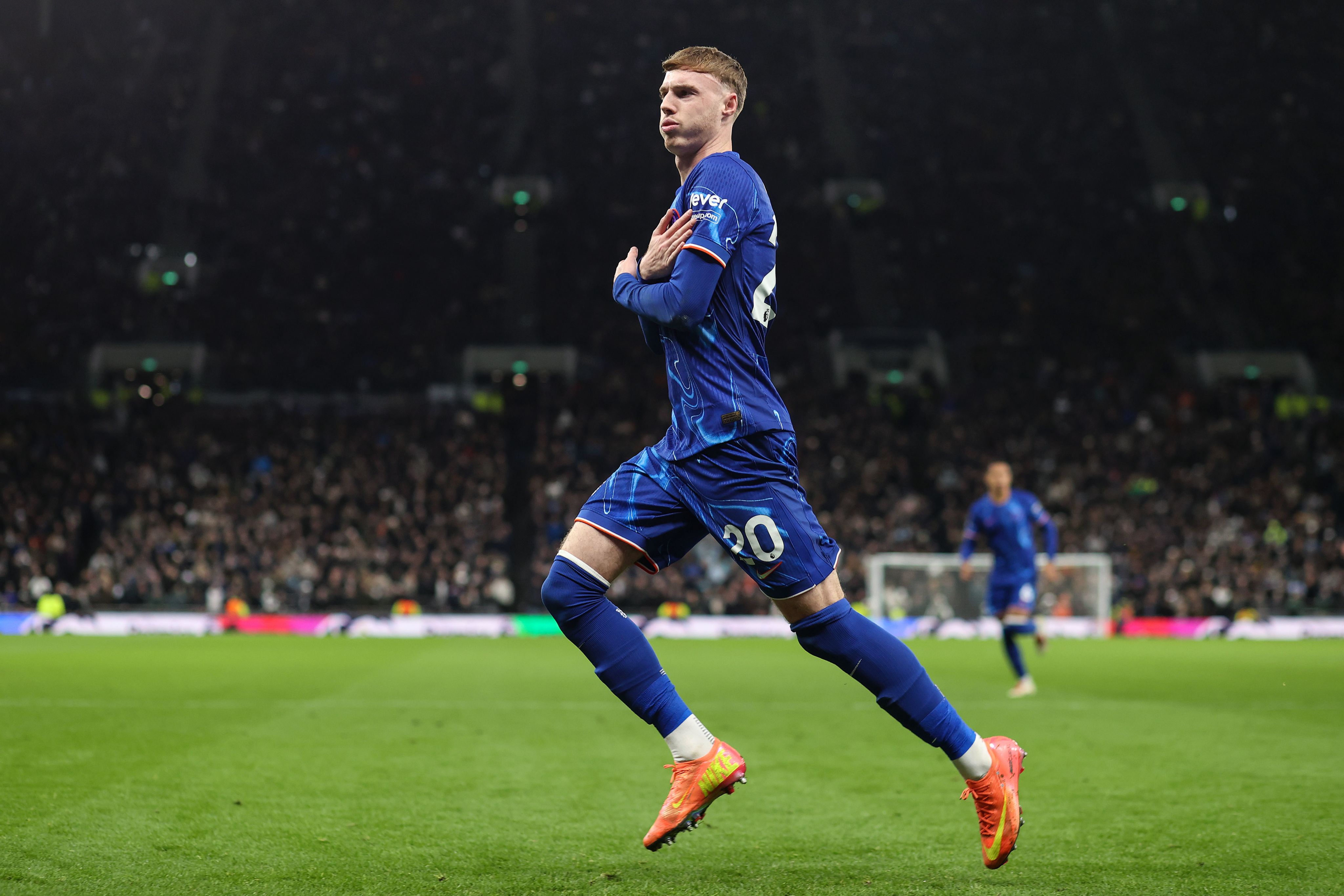 A image Cole Palmer celebrating a goal