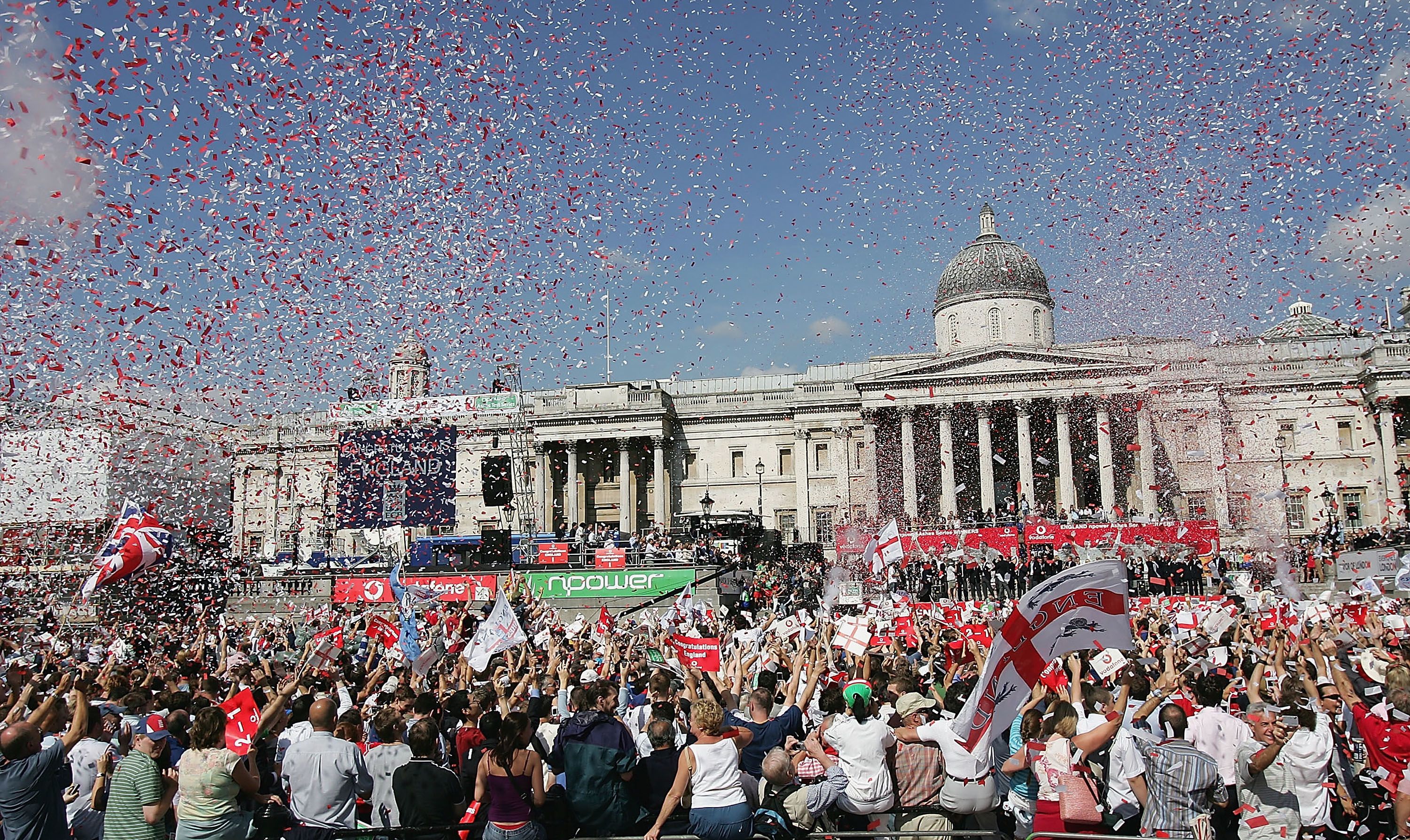 England celebrate 2005 Ashes series win with parade in Trafalgar Square