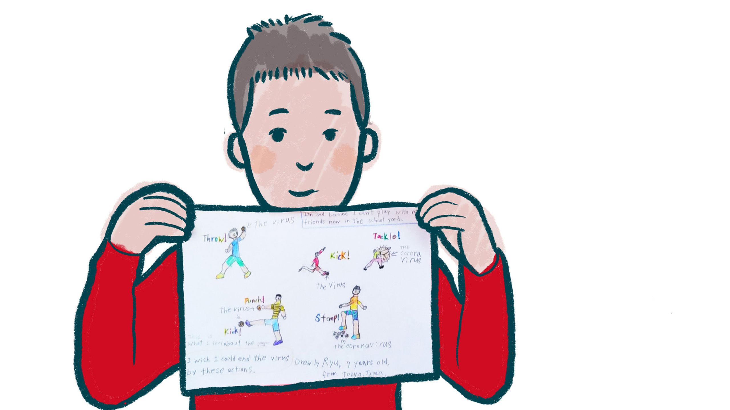 ภาพวาดจากจินตนาการเด็กรอบโลก ท่ามกลางการปิดเมือง