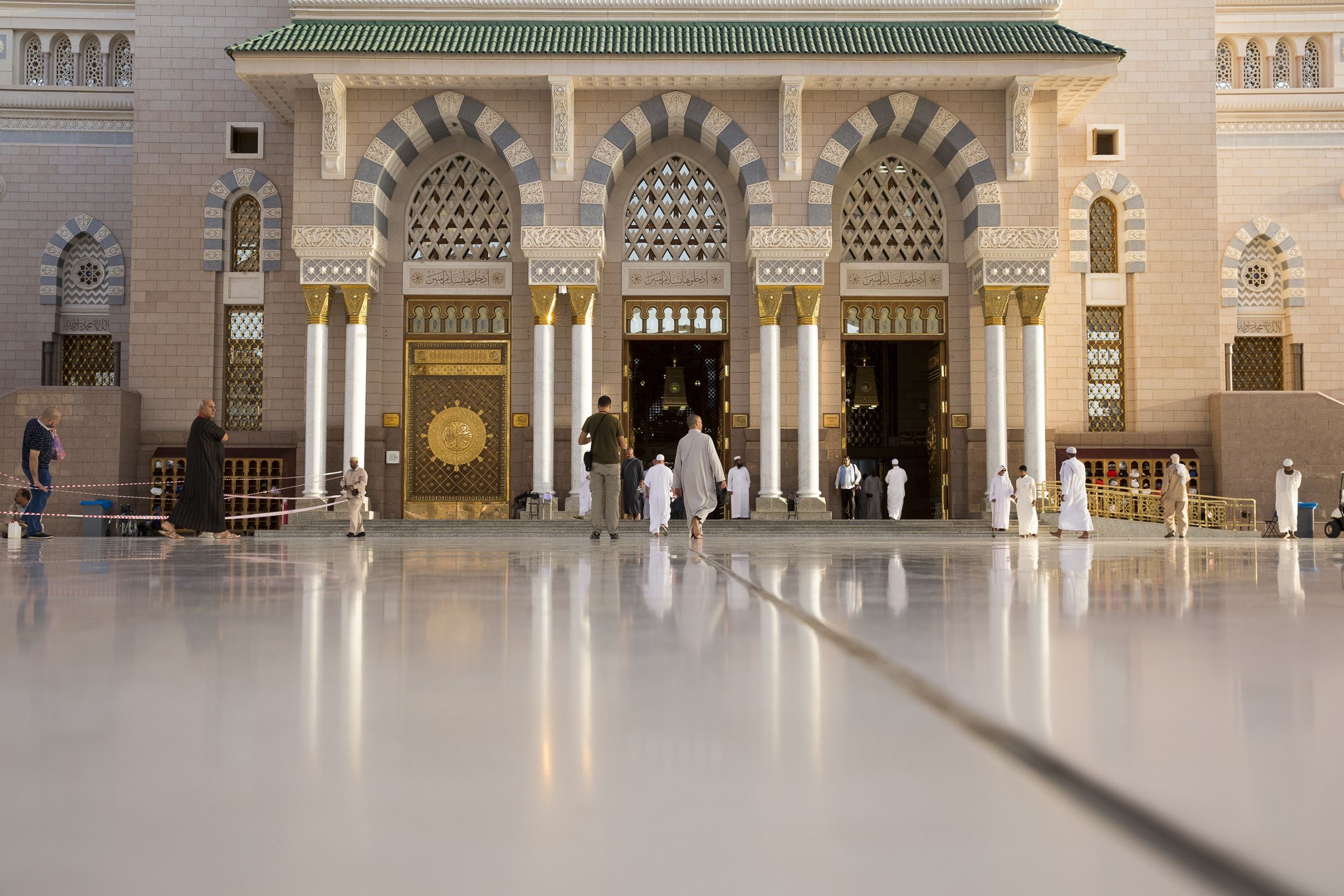 One of the gates with three doors