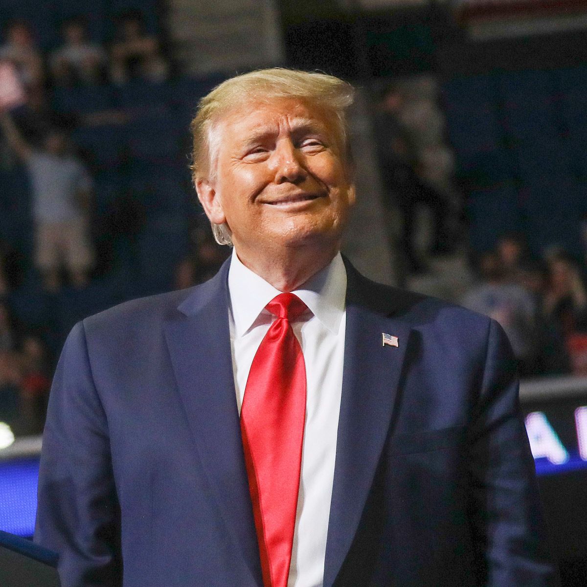 President Trump smiling