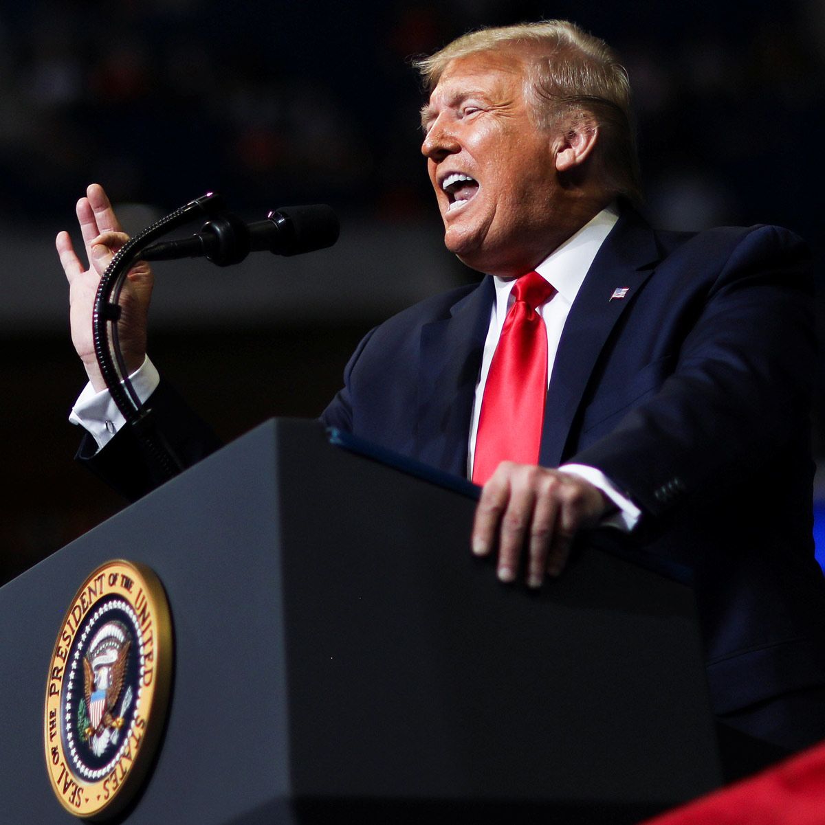 Trump delivers his speech