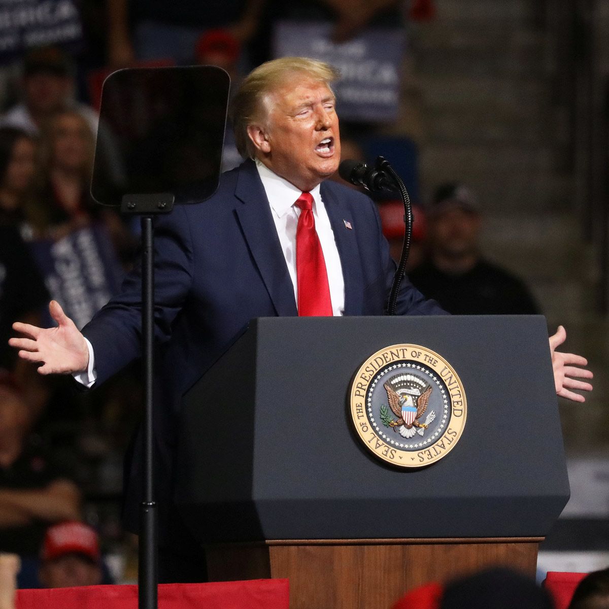 Trump delivers his speech