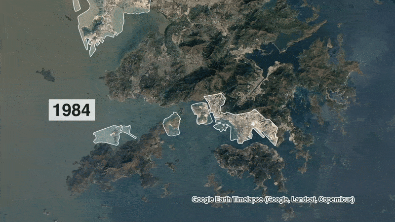 縮時片段:填海對香港境內中華白海豚生境的影響